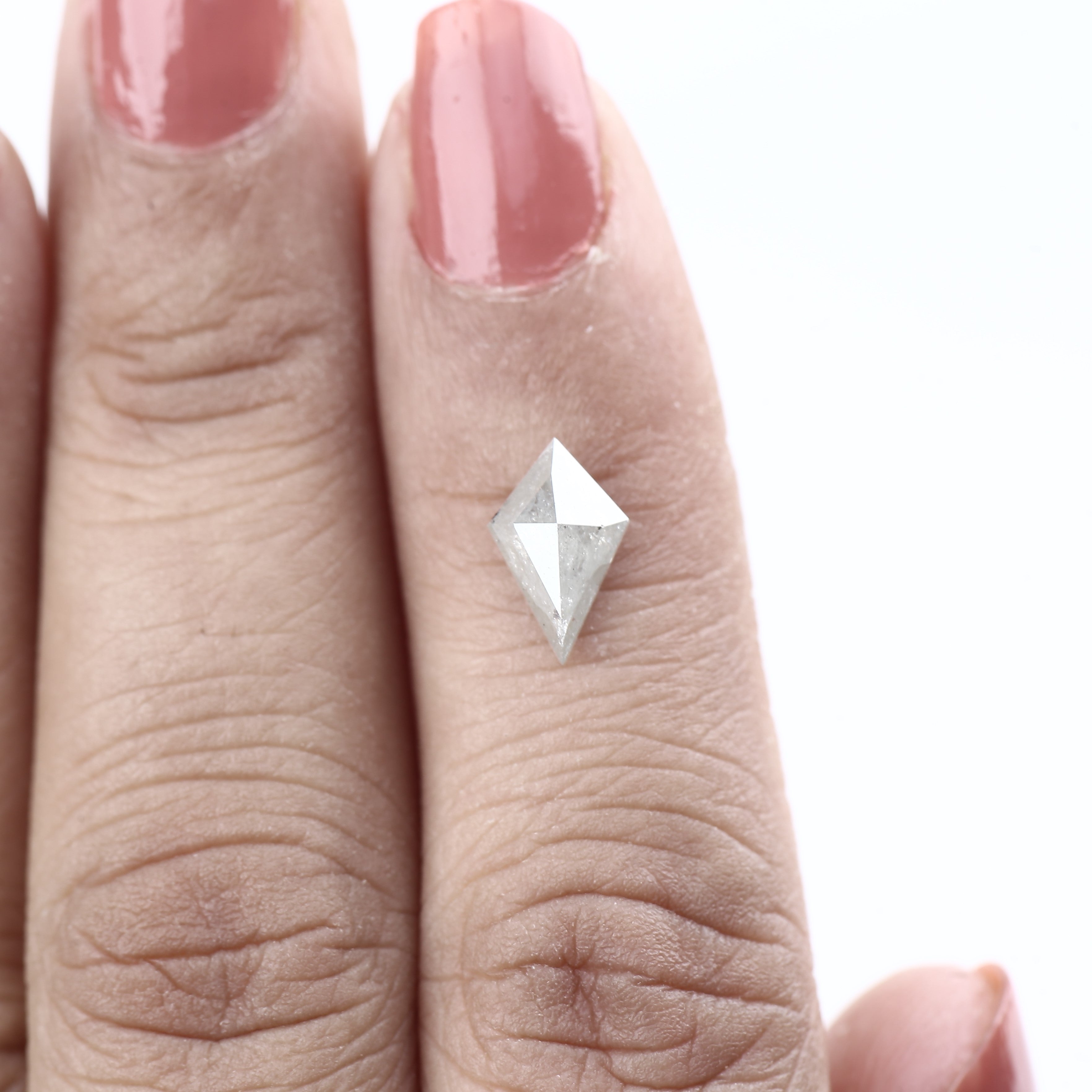 1.36 Carat Icy Gray Kite Natural Diamond 10 MM