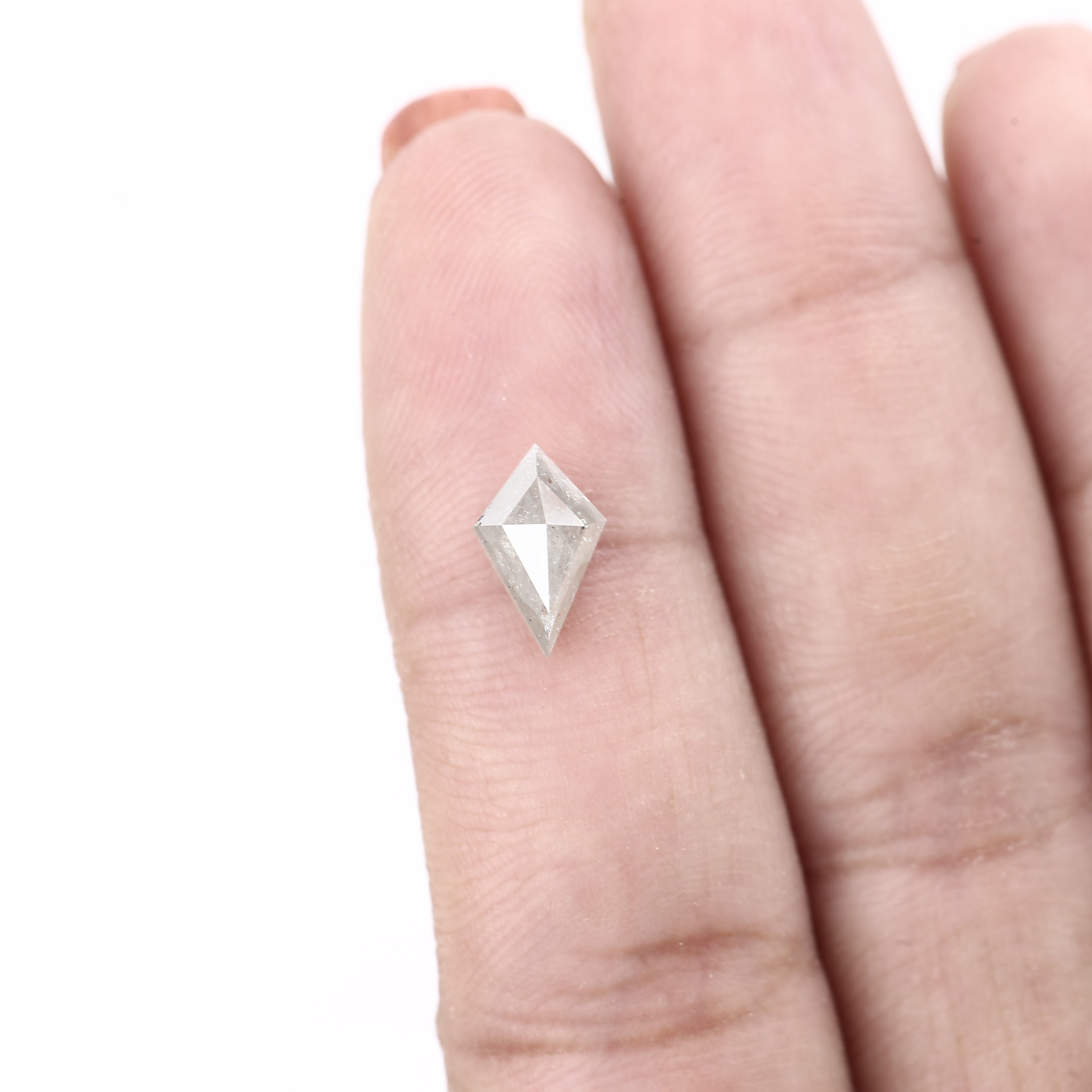 1.36 Carat Icy Gray Kite Natural Diamond 10 MM