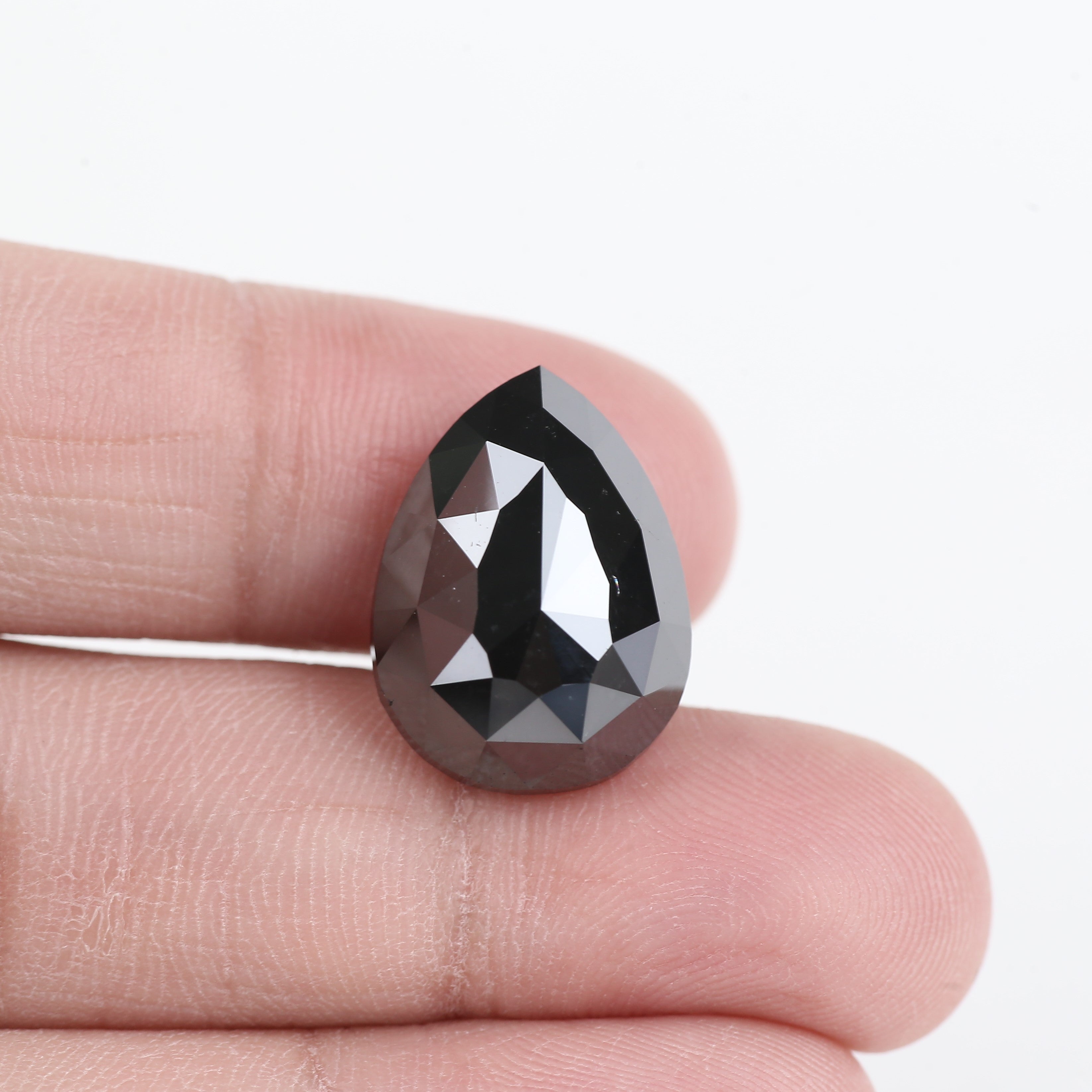 16 Carat Pear Black Diamond Natural Loose Diamond 17.82 MM