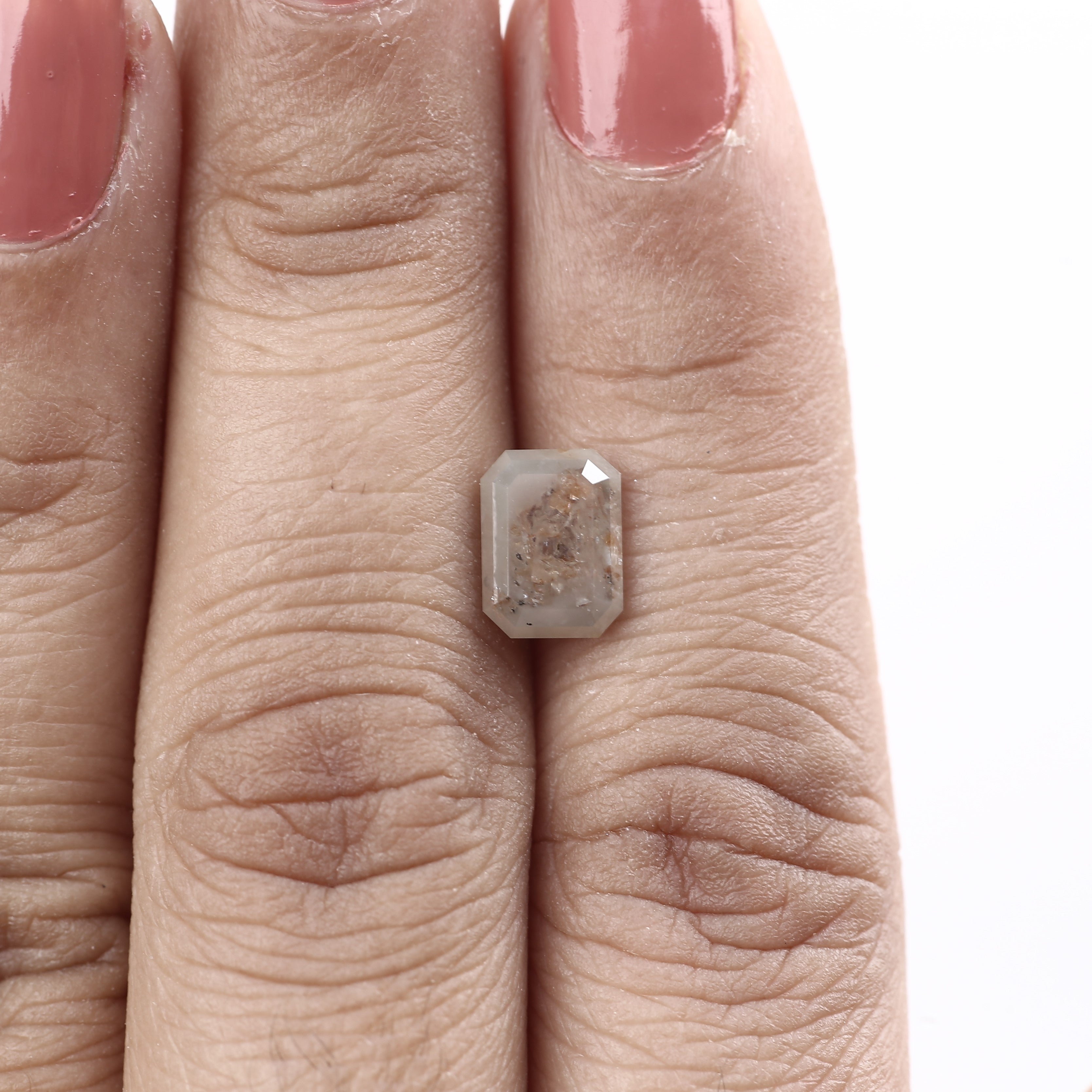 2.21 Carat Natural Fancy Gray Emerald Loose Salt and Pepper Diamond 8.3 MM