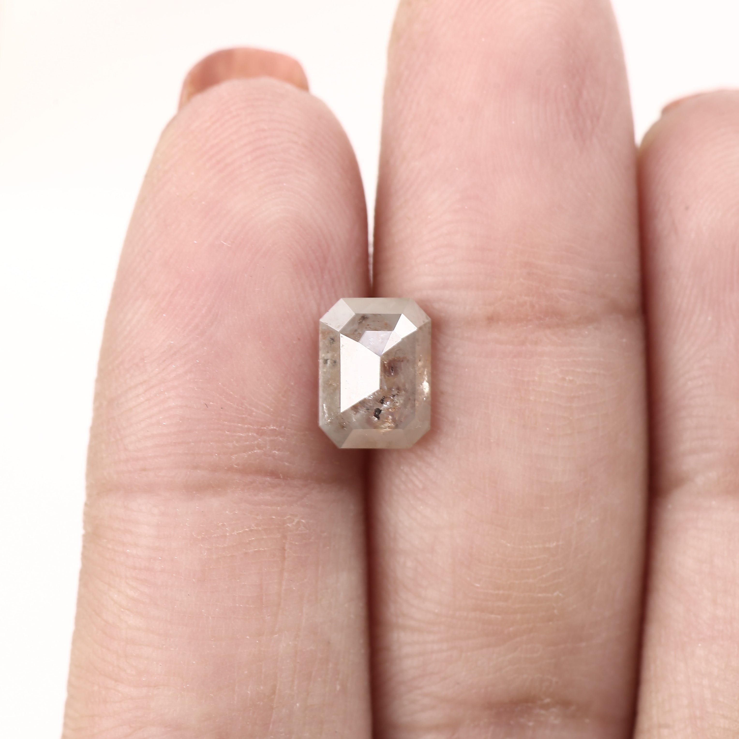 2.21 Carat Natural Fancy Gray Emerald Loose Salt and Pepper Diamond 8.3 MM