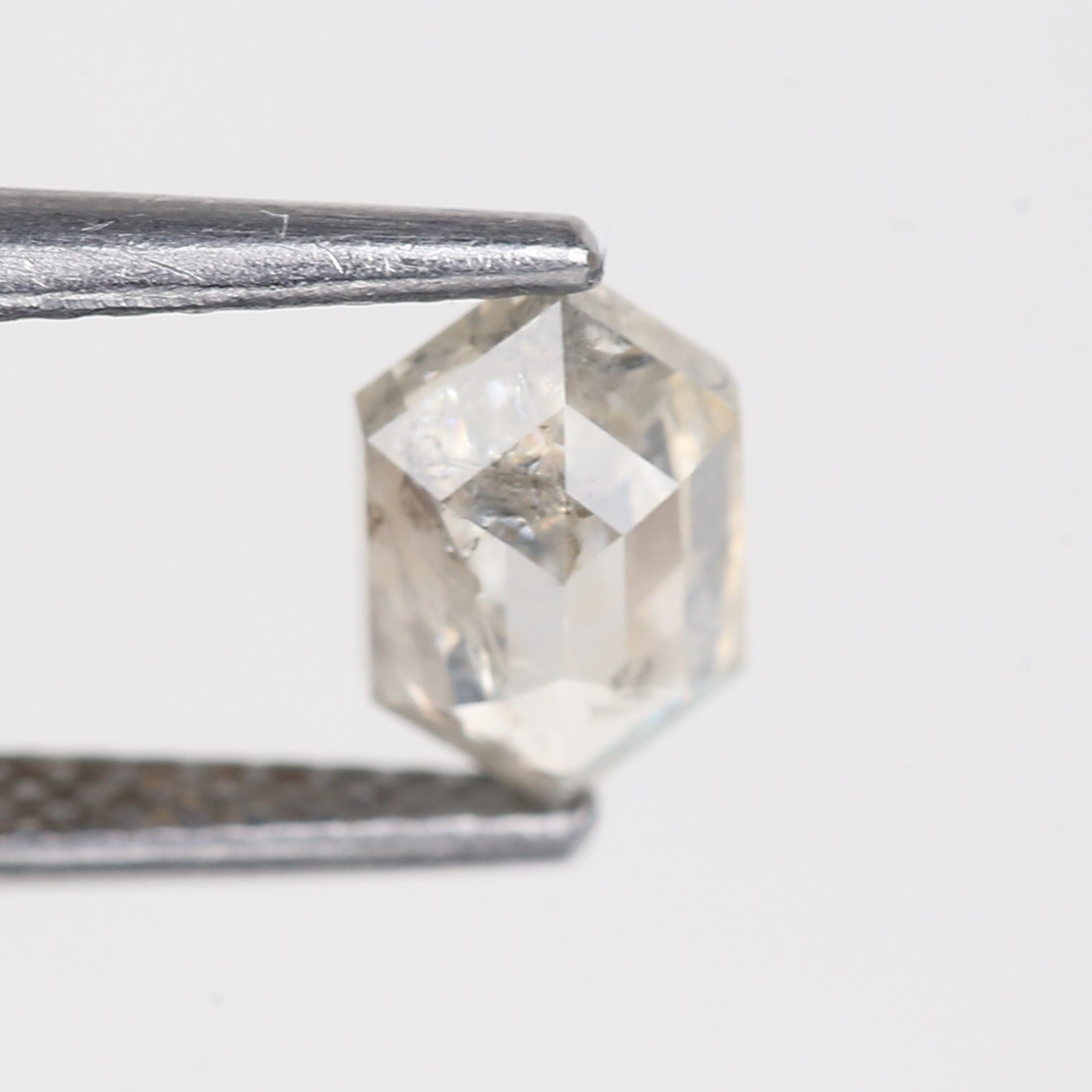 0.80 Carat Natural Salt And Pepper Hexagon Icy Diamond 7.65 MM