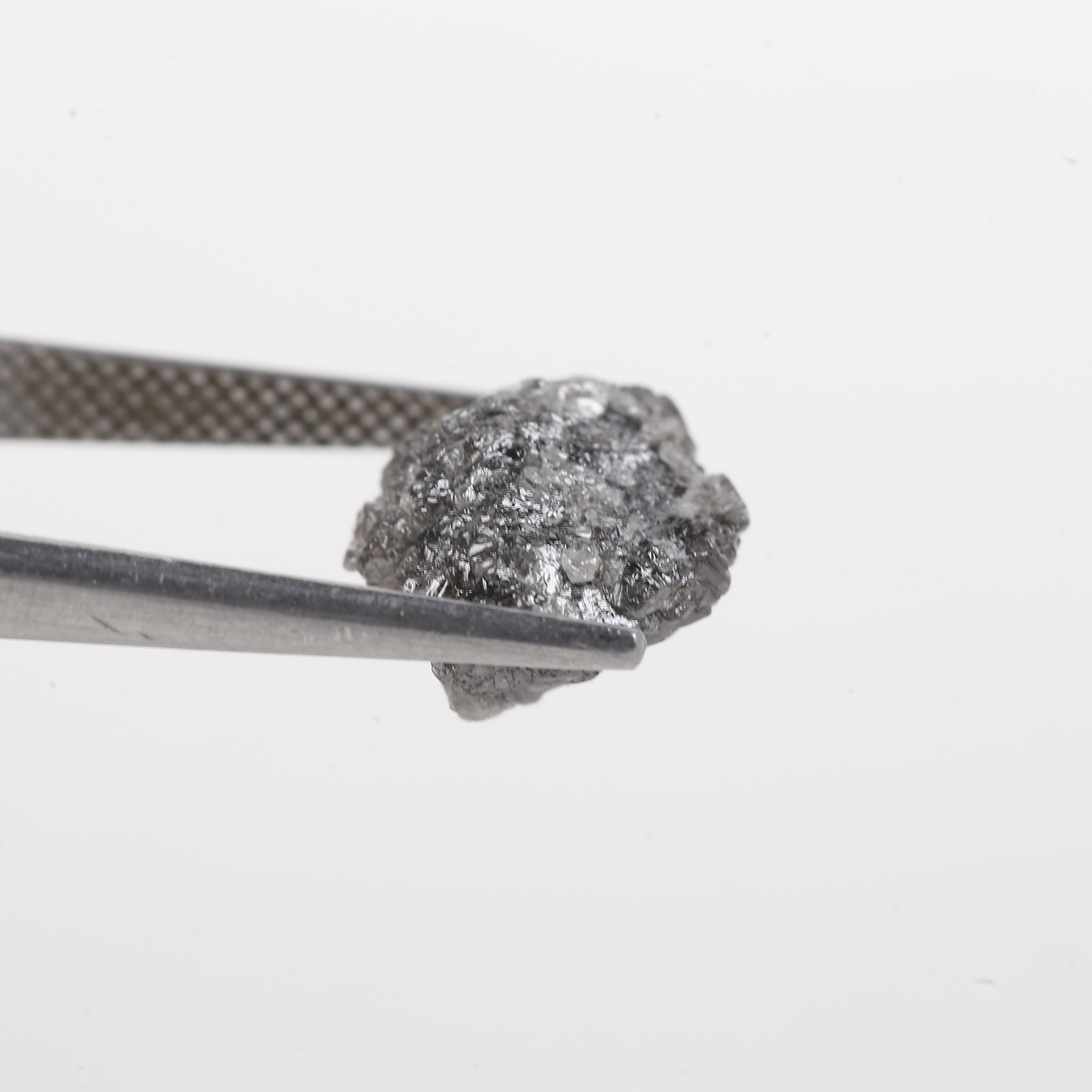 6.18 Carat Natural Rough Diamond Gray Diamond Uncut Rustic Diamond 12.27 MM