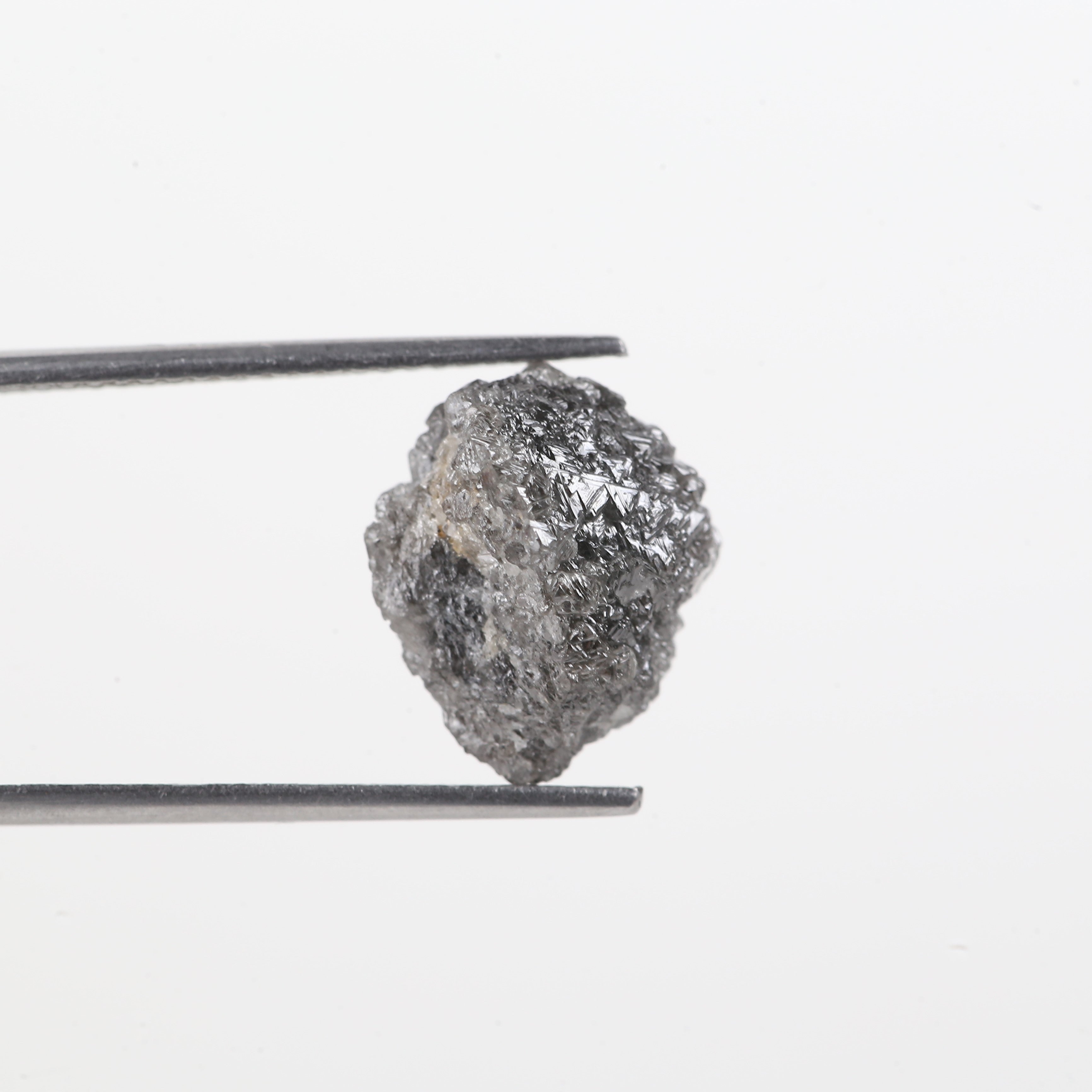 6.18 Carat Natural Rough Diamond Gray Diamond Uncut Rustic Diamond 12.27 MM