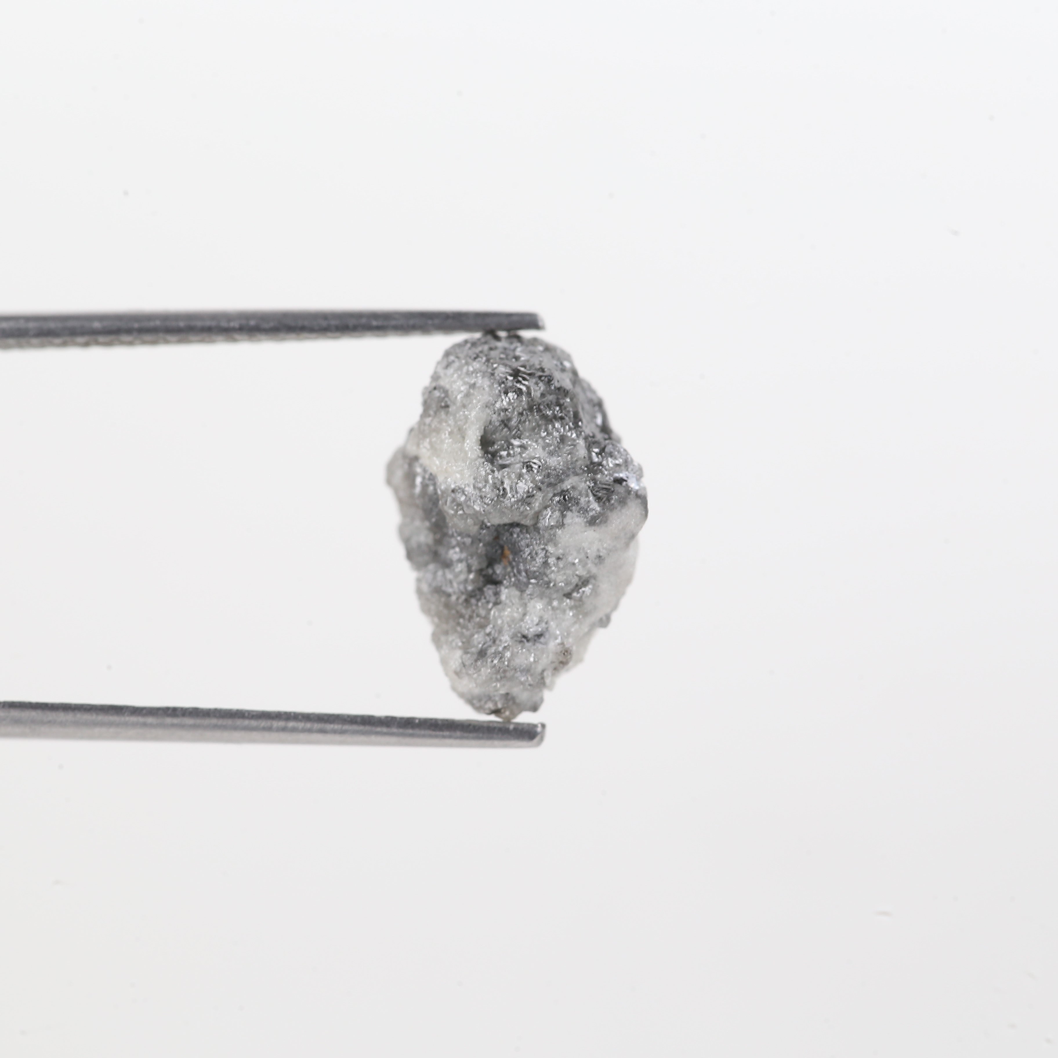 6.76 Carat Natural Rough Diamond Icy Gray Diamond Raw Uncut Diamond 13.53 MM