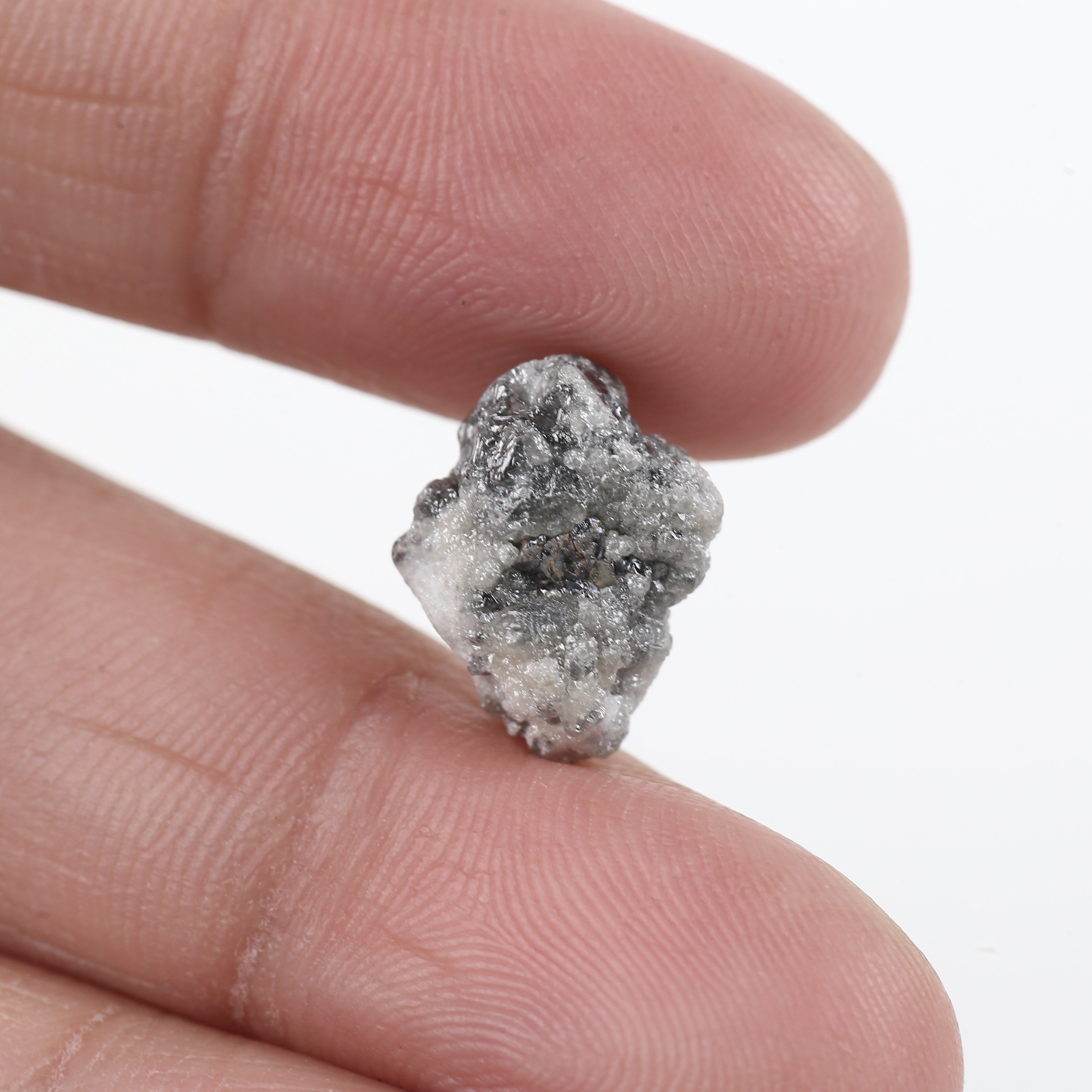 6.76 Carat Natural Rough Diamond Icy Gray Diamond Raw Uncut Diamond 13.53 MM