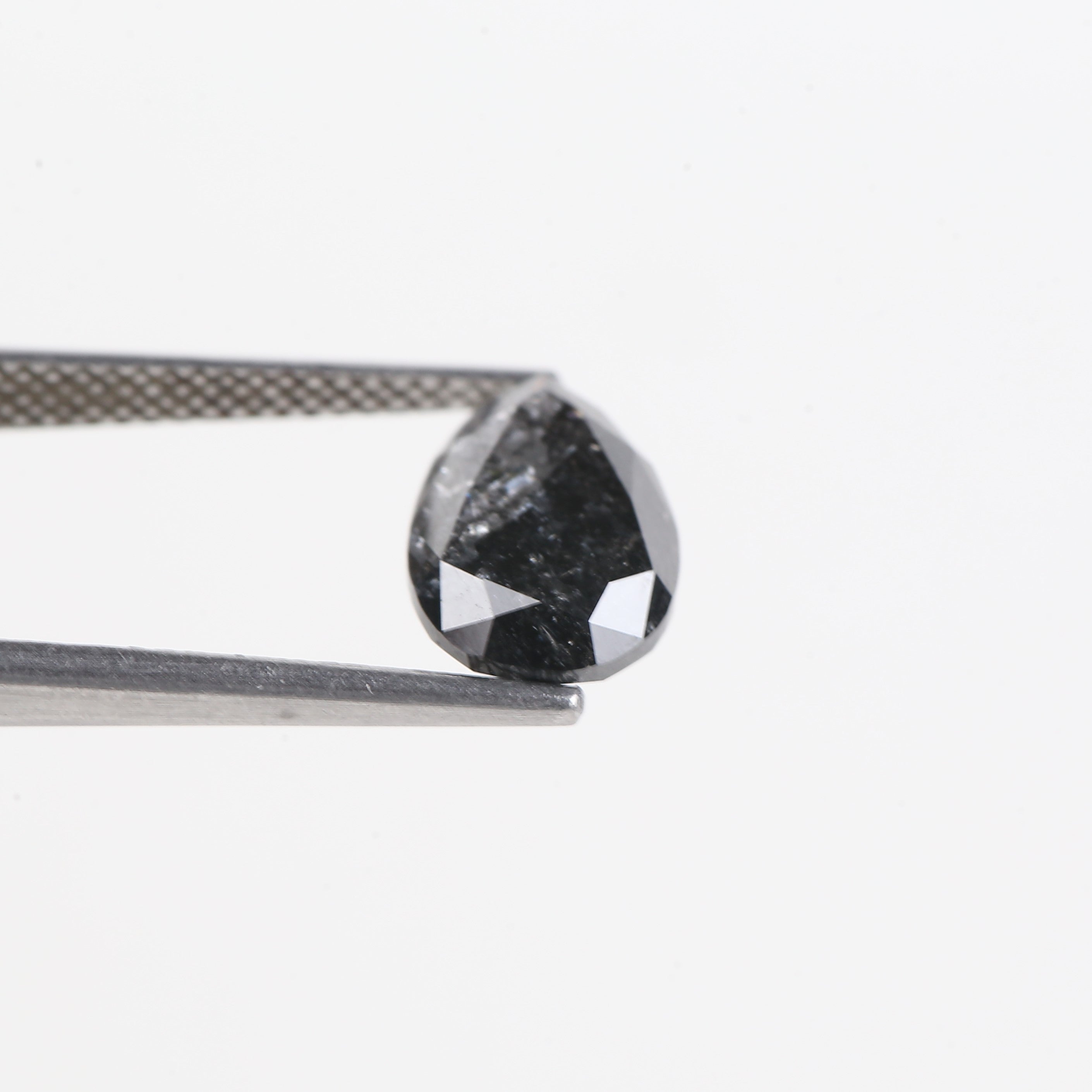 3.28 Carat Salt And Pepper Pear Cut Natural Loose Diamond 11.51 MM