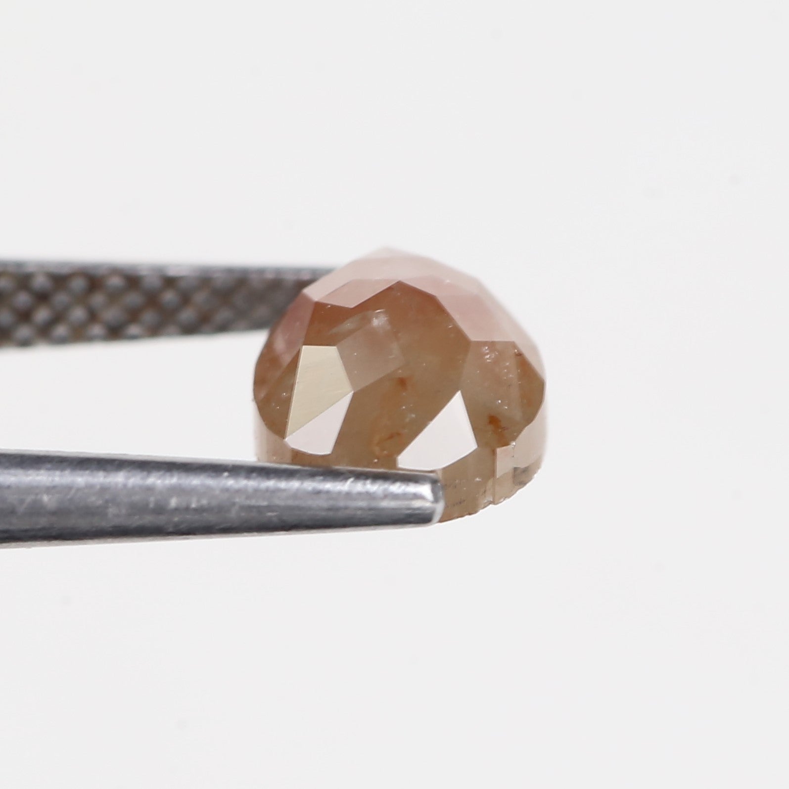 1.95 Carat Natural Orange Brown Pear Loose Salt Pepper Diamond 8.4 MM