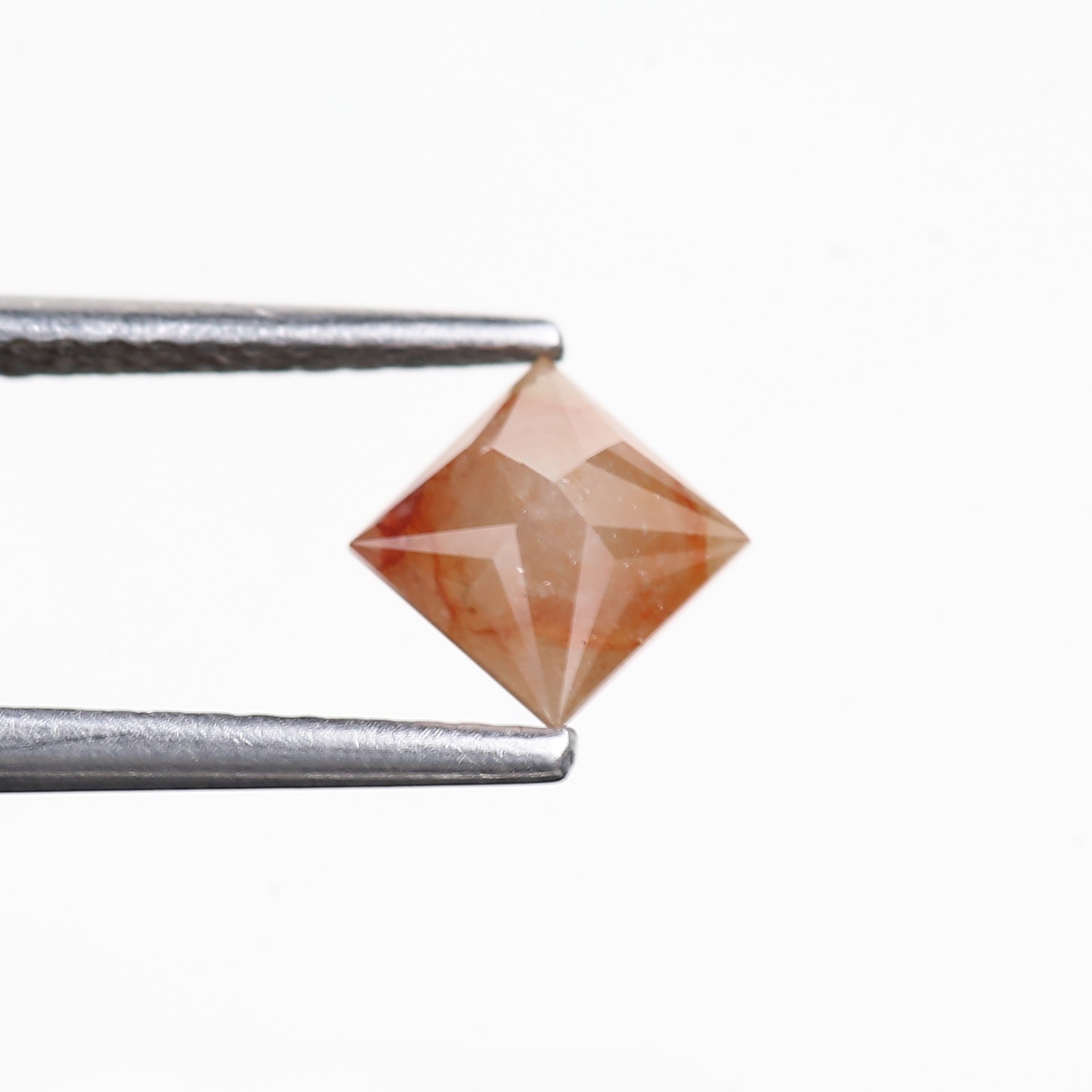 0.75 Carat Natural Orange Princess Salt Pepper Diamond 4.9 MM