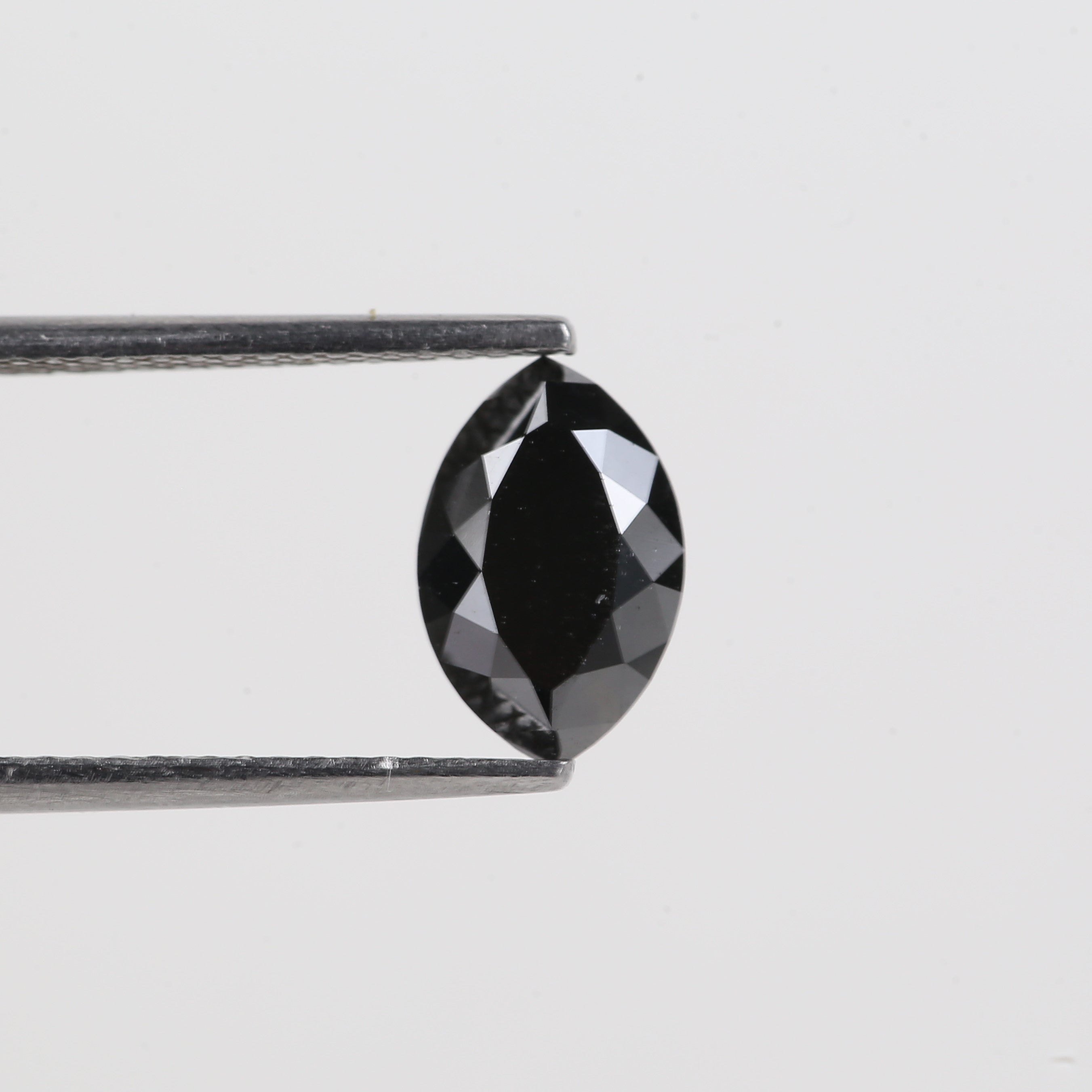 1.5 Carat Black Diamond Natural Marquise Double Rose Cut Loose 9.43 MM