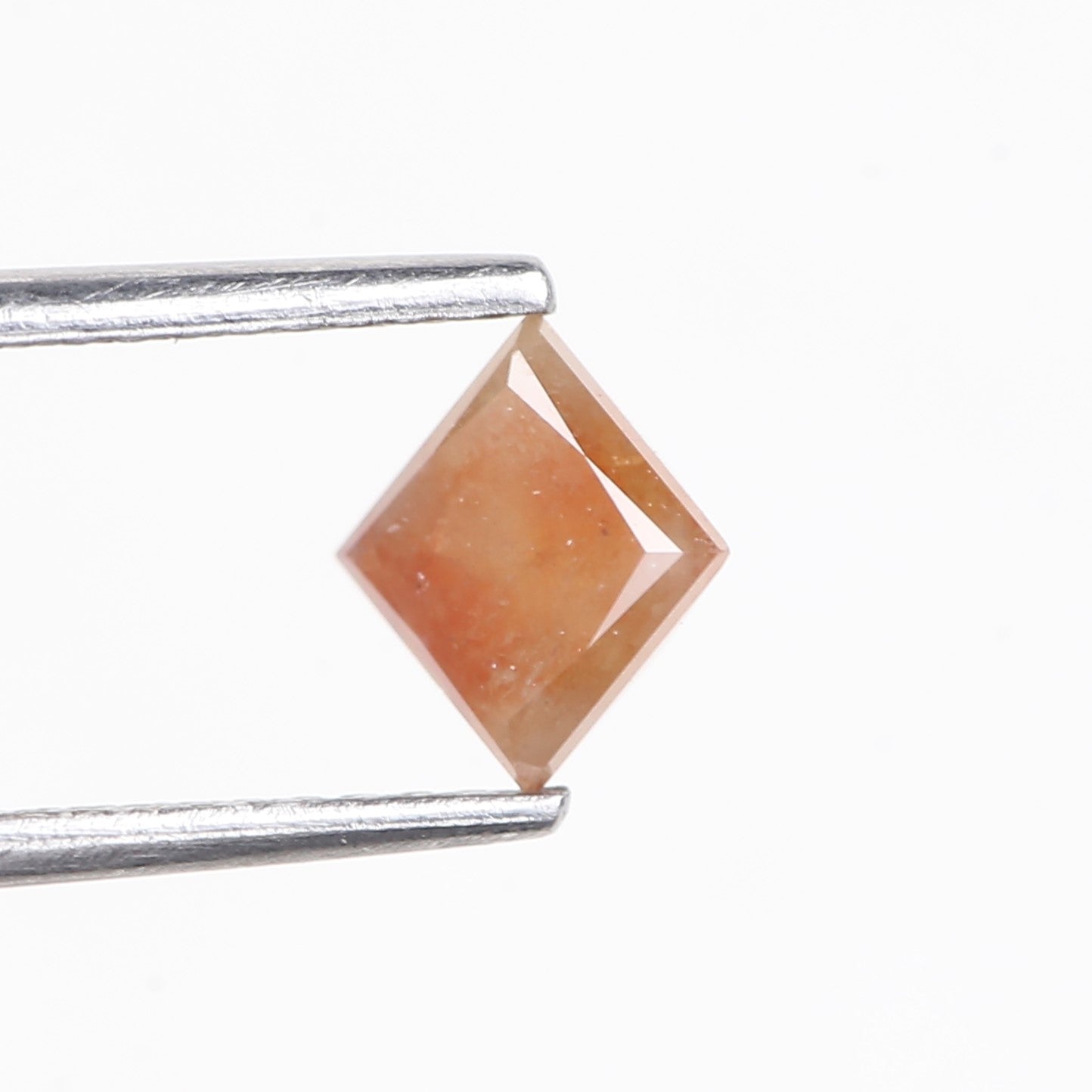 0.75 Carat Natural Orange Princess Salt Pepper Diamond 4.9 MM