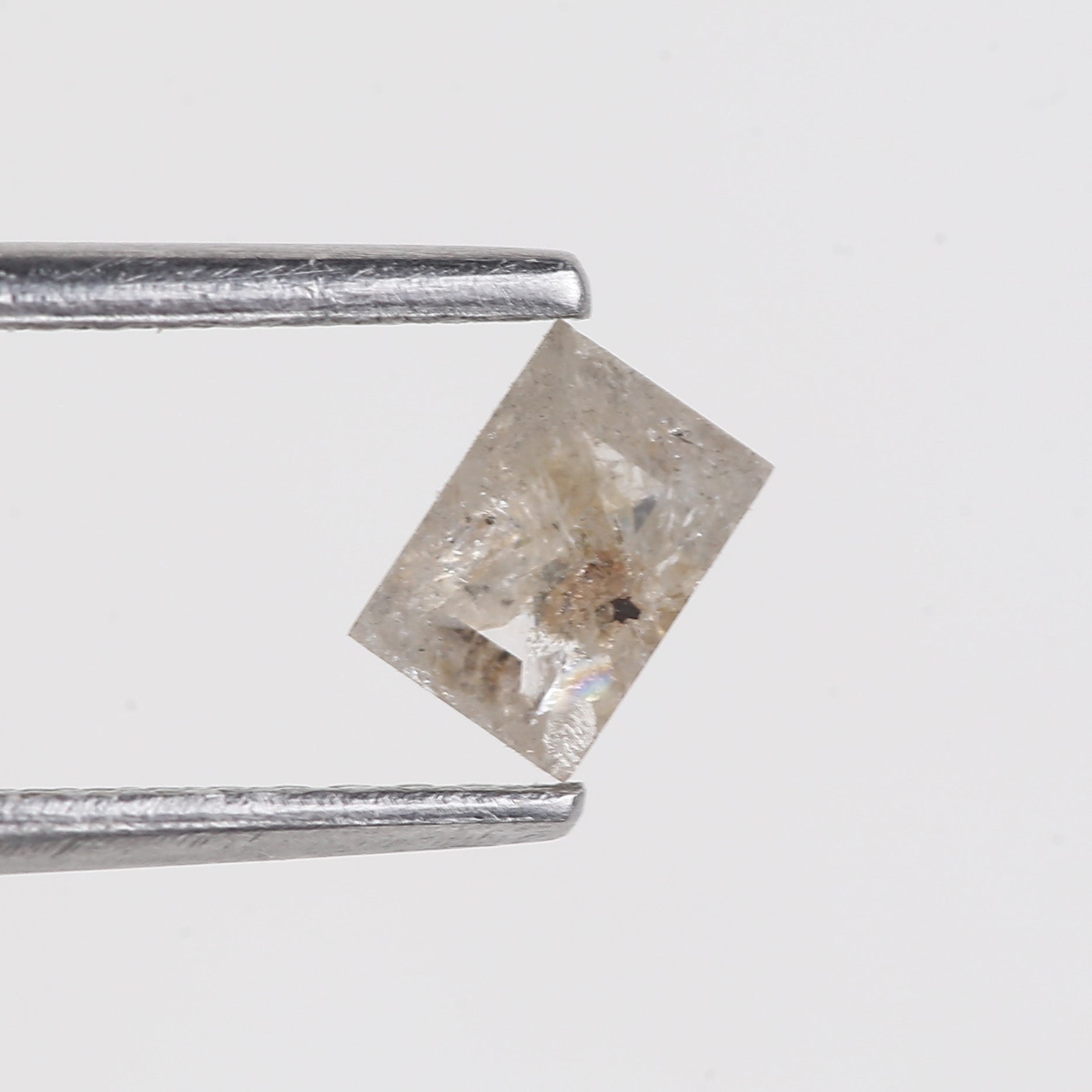 0.32 Carat Natural Baguette Salt Pepper Diamond 4.85 MM