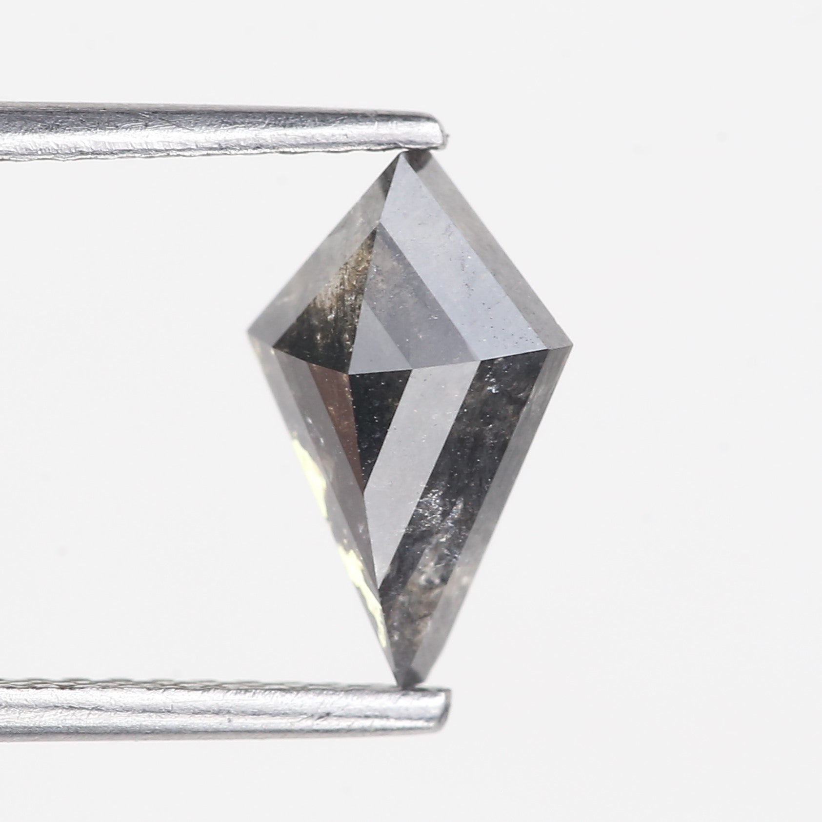 1.19 Carat Natural Black Kite Cut Salt And Pepper Diamond 10.07 MM