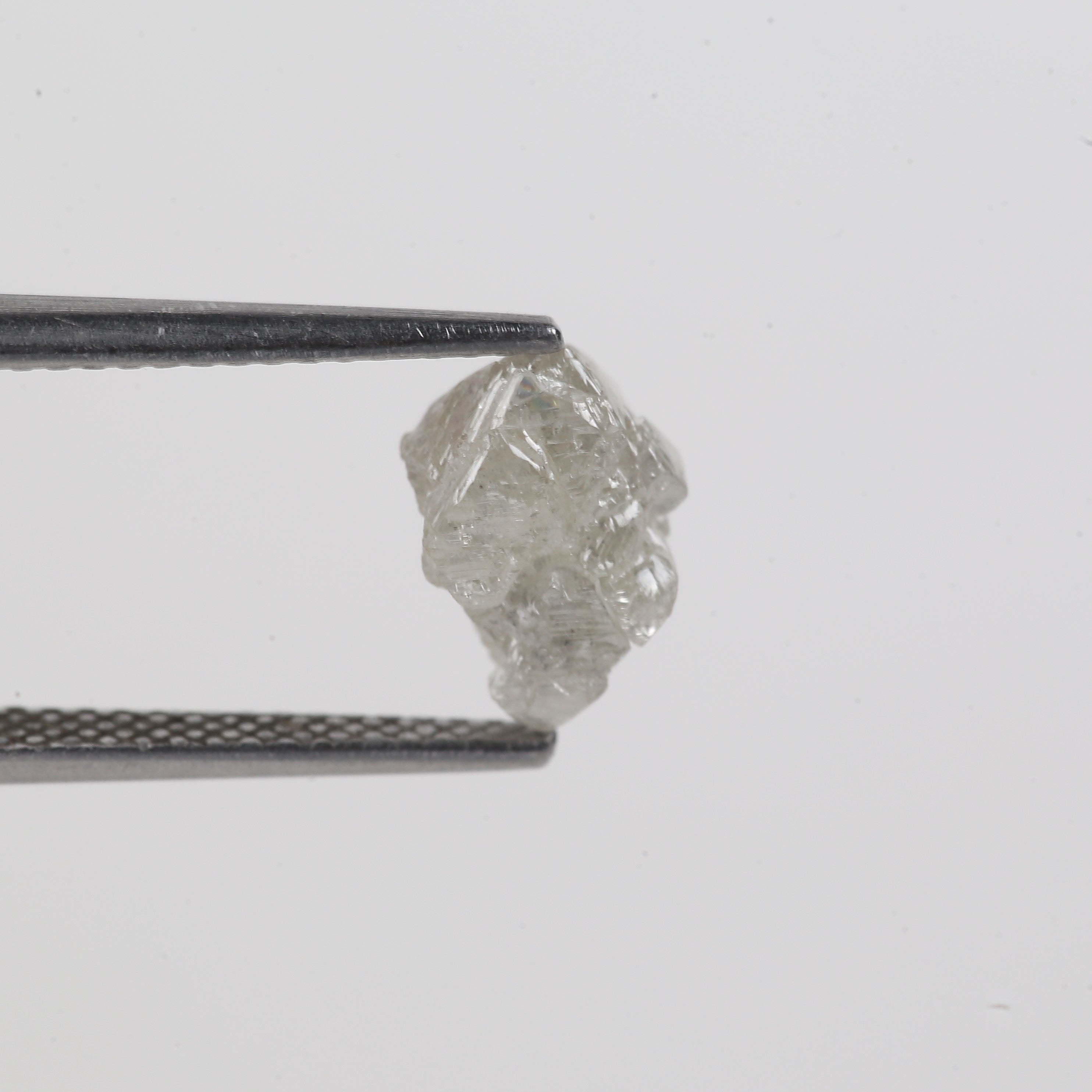 2.19 Carat Natural Rough Diamond Icy White Raw Uncut Diamond 9.15 MM