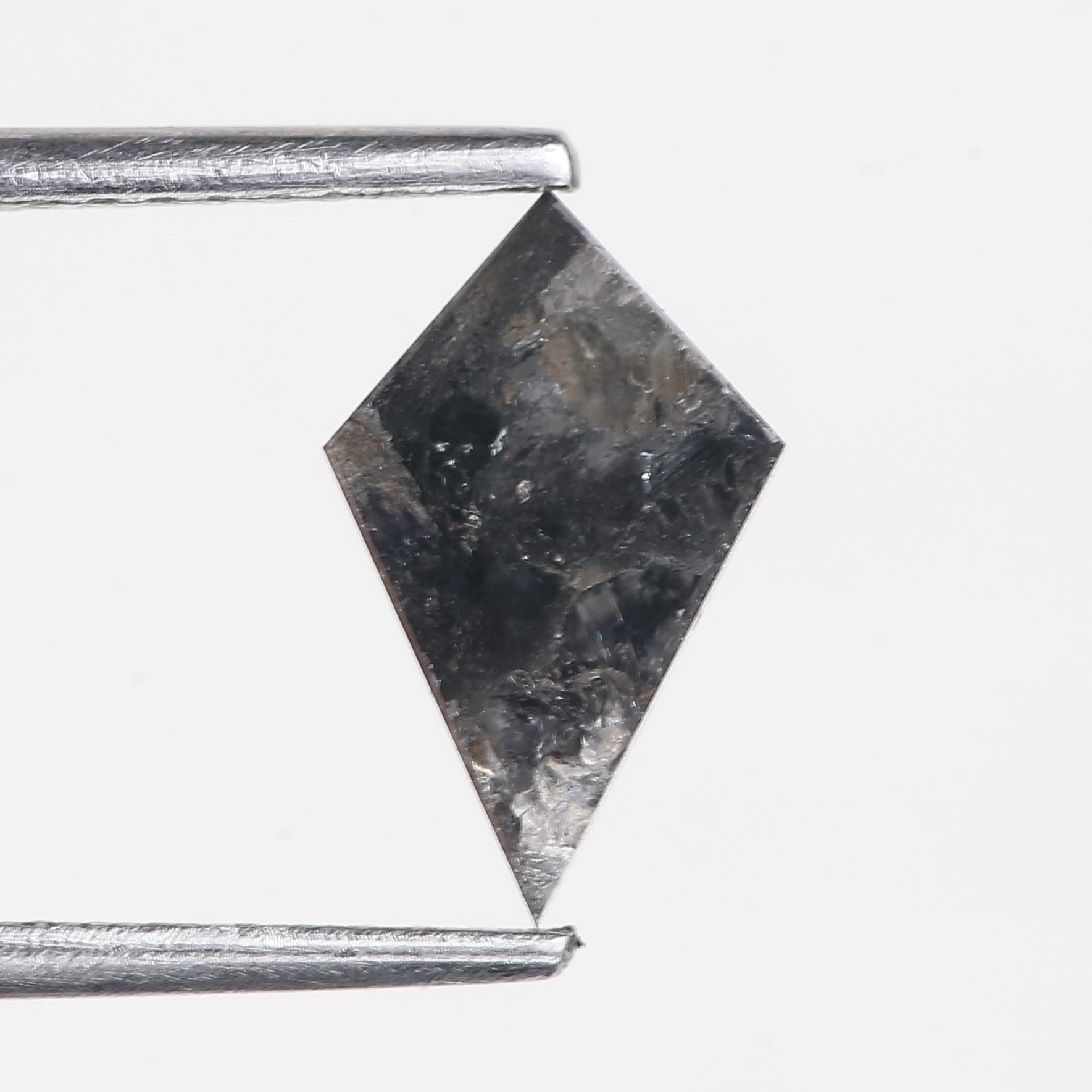 1.19 Carat Natural Black Kite Cut Salt And Pepper Diamond 10.07 MM