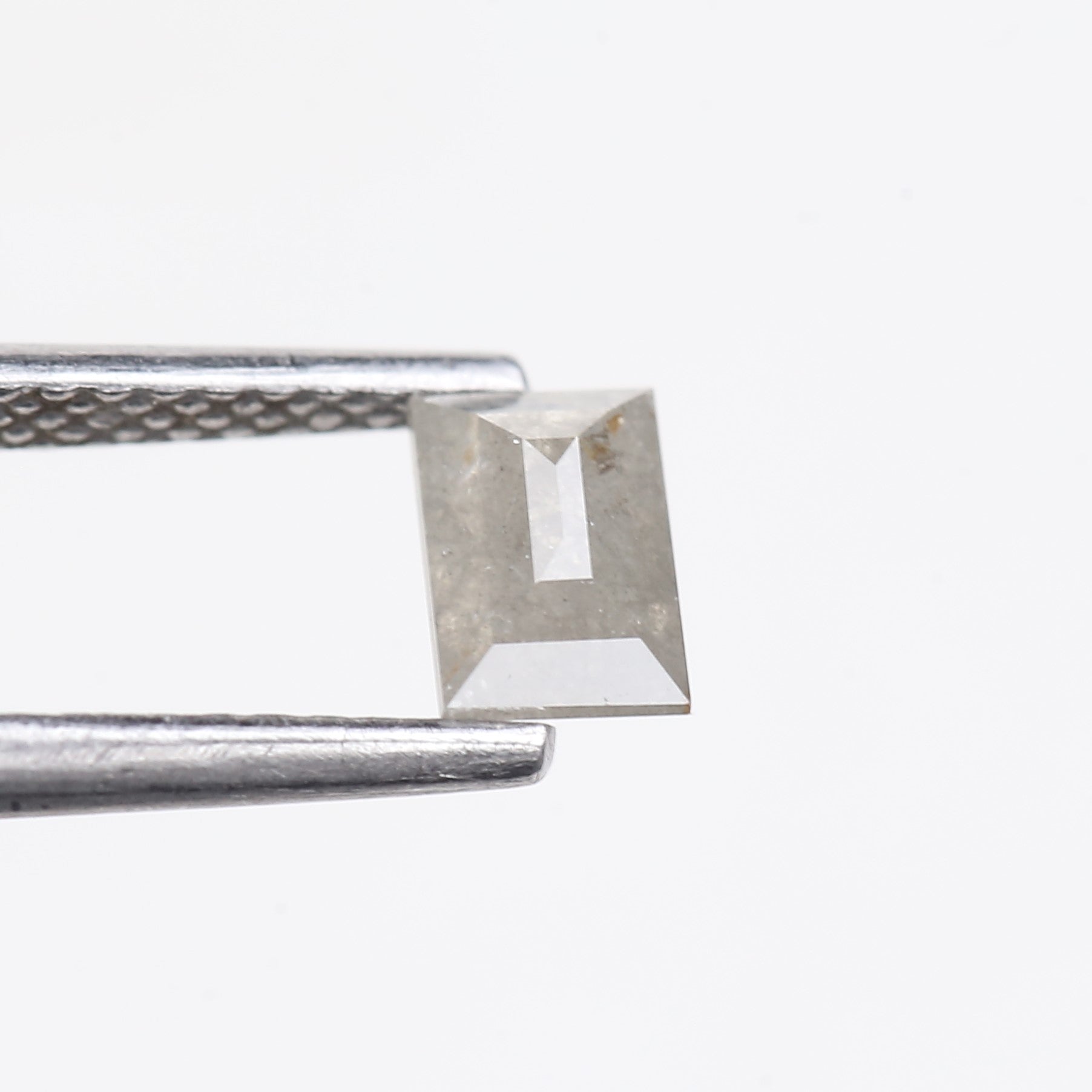 0.43 Carat Natural Baguette Salt Pepper Diamond 5.2 MM