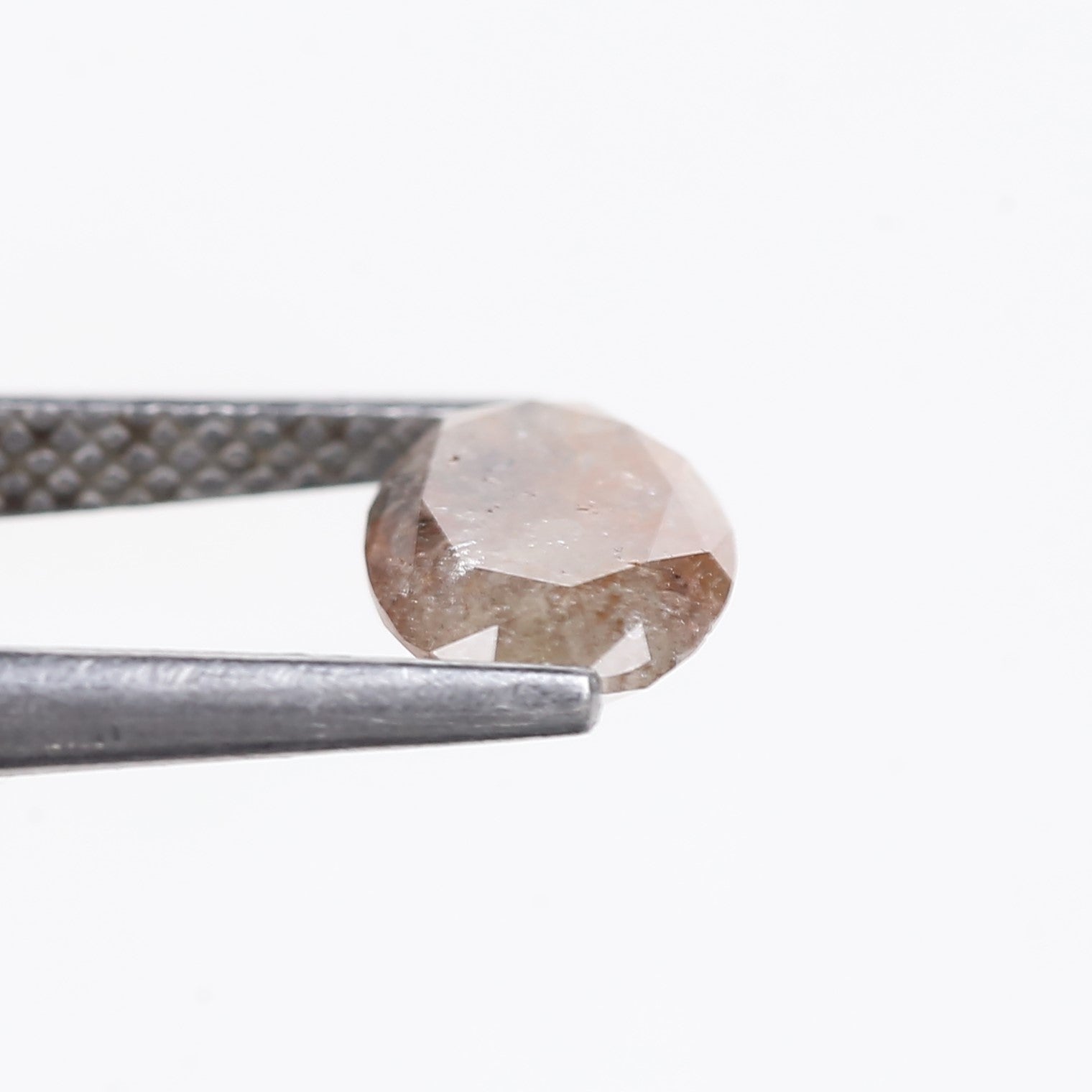 1.42 Carat Natural Orange Oval Salt Pepper Diamond 8.1 MM