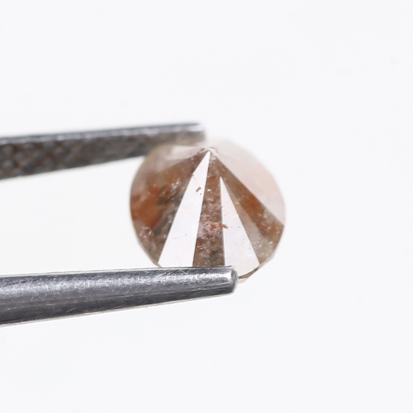 1.42 Carat Natural Orange Oval Salt Pepper Diamond 8.1 MM