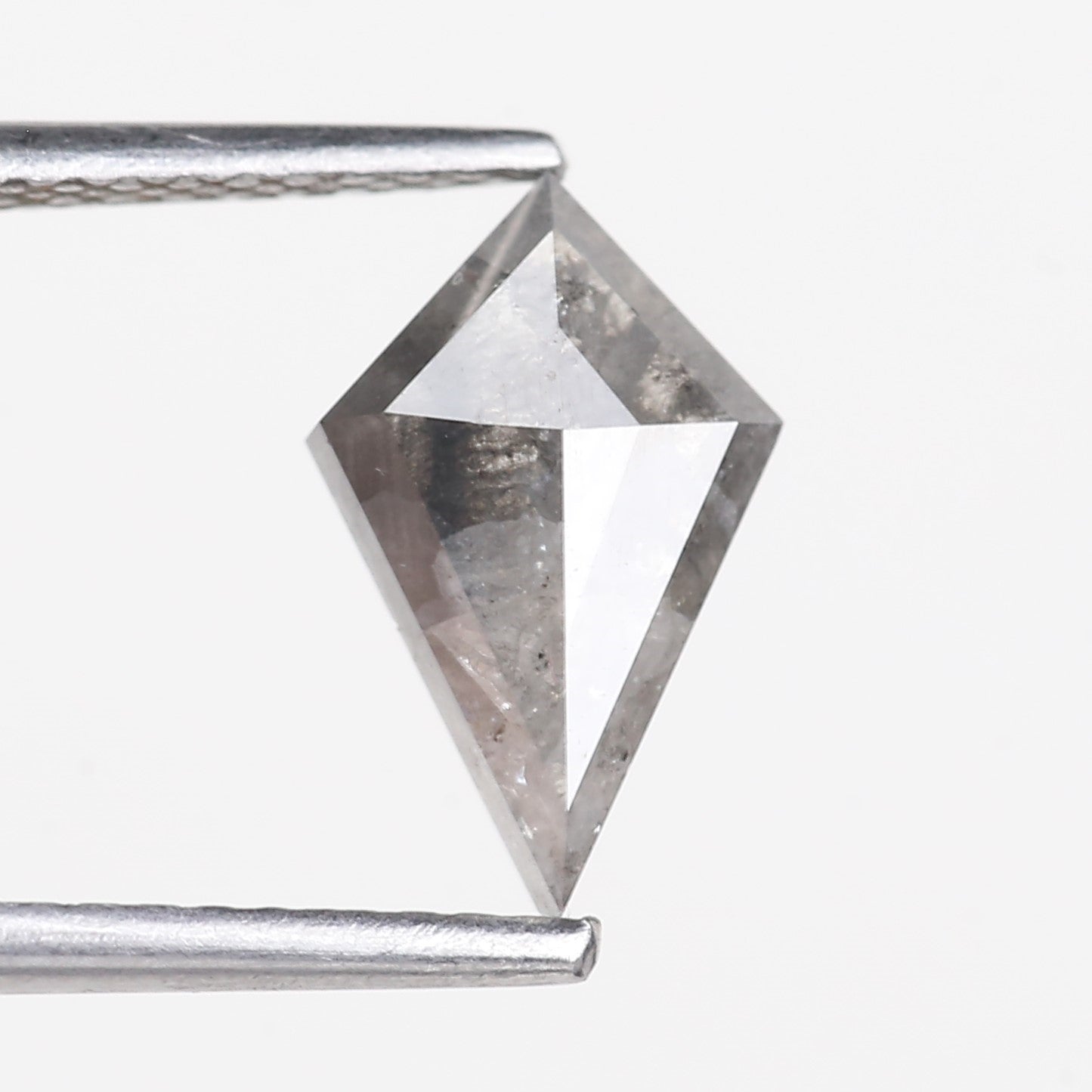 1.20 Carat Natural Gray Kite Cut Salt and Pepper Diamond 10.46 MM