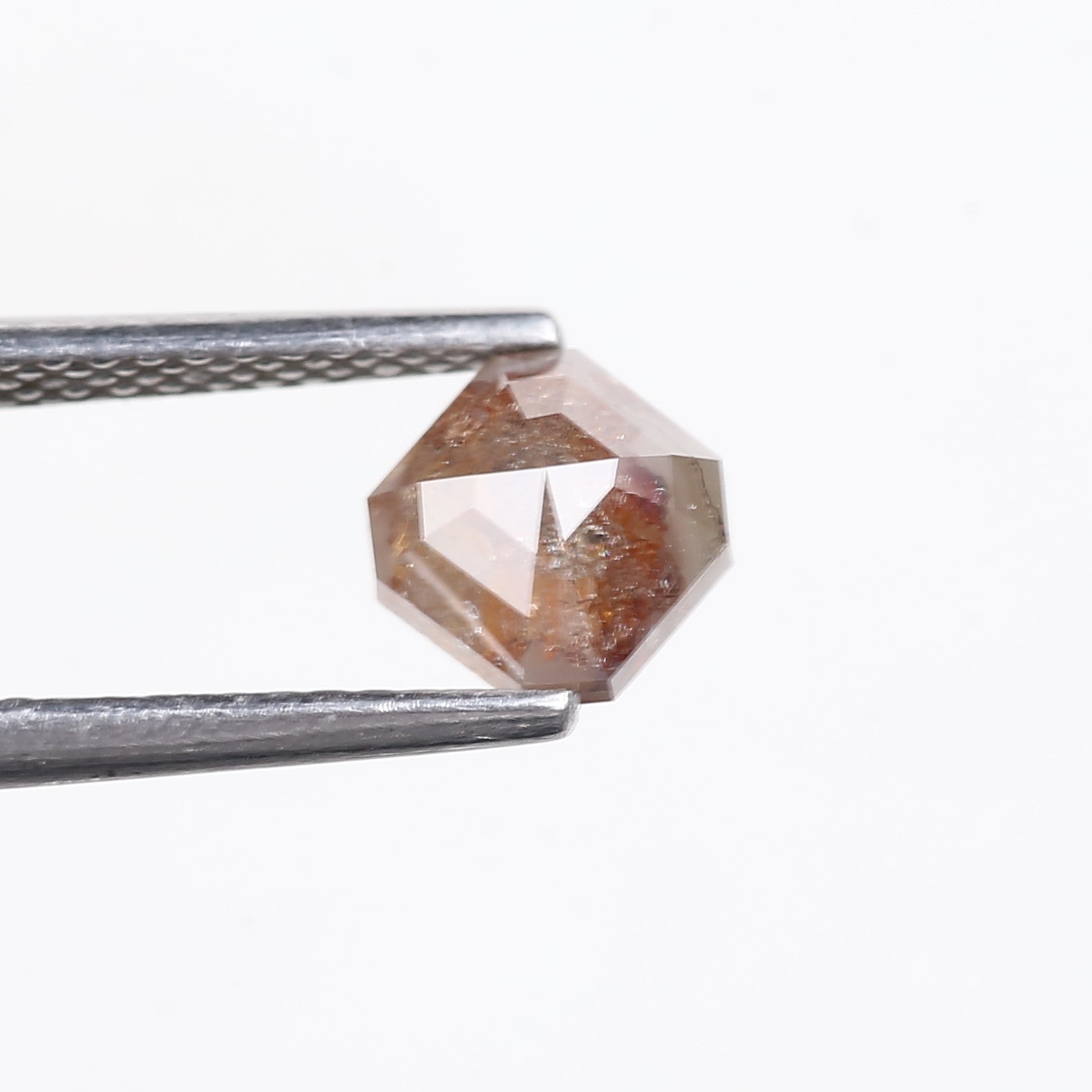 0.95 Carat Natural Orange Asscher Cut Diamond 5.30 MM