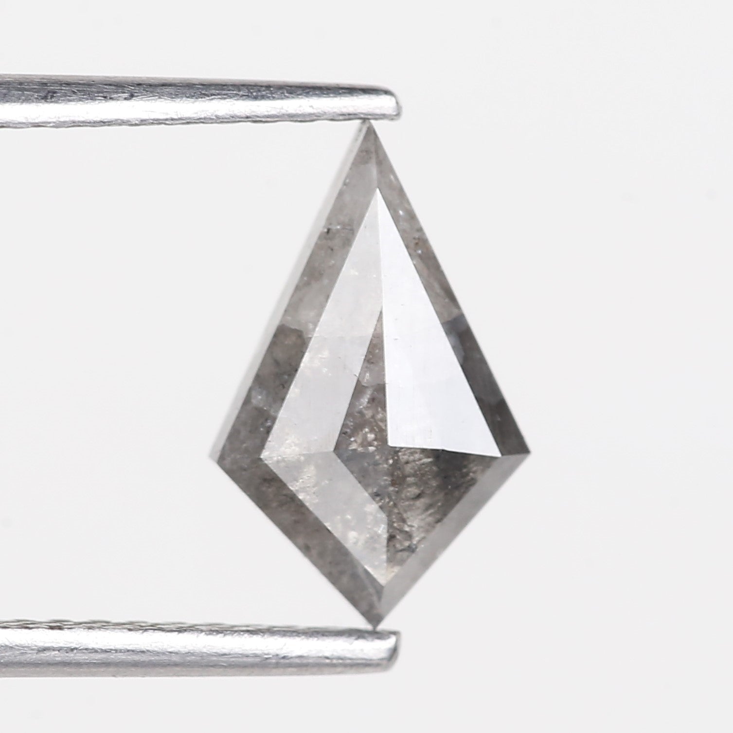 1.20 Carat Natural Gray Kite Cut Salt and Pepper Diamond 10.46 MM