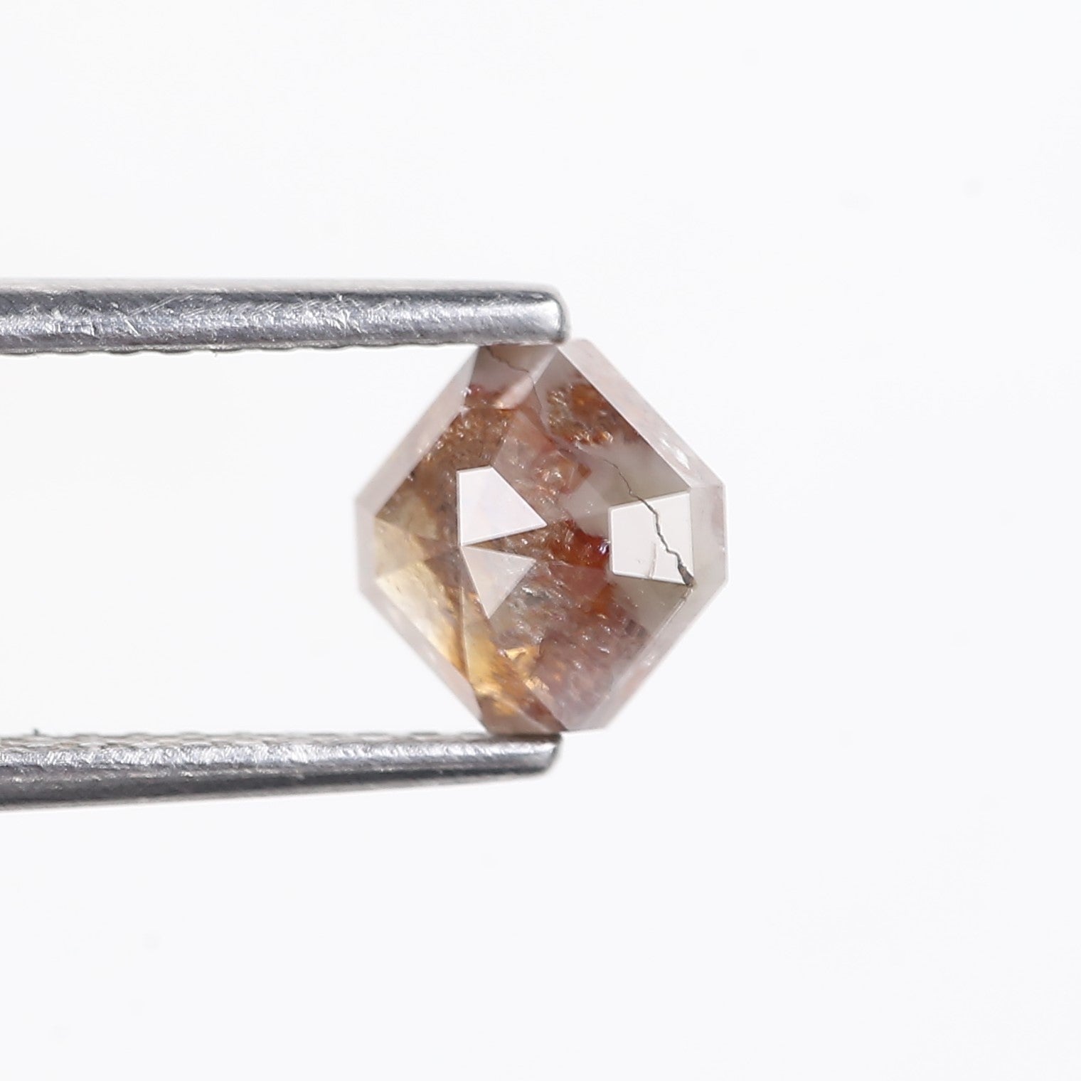0.95 Carat Natural Orange Asscher Cut Diamond 5.30 MM