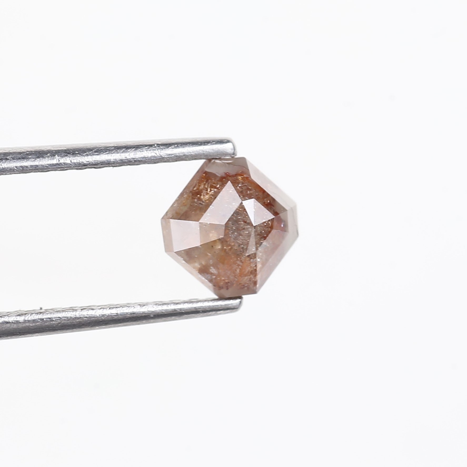0.95 Carat Natural Orange Asscher Cut Diamond 5.30 MM