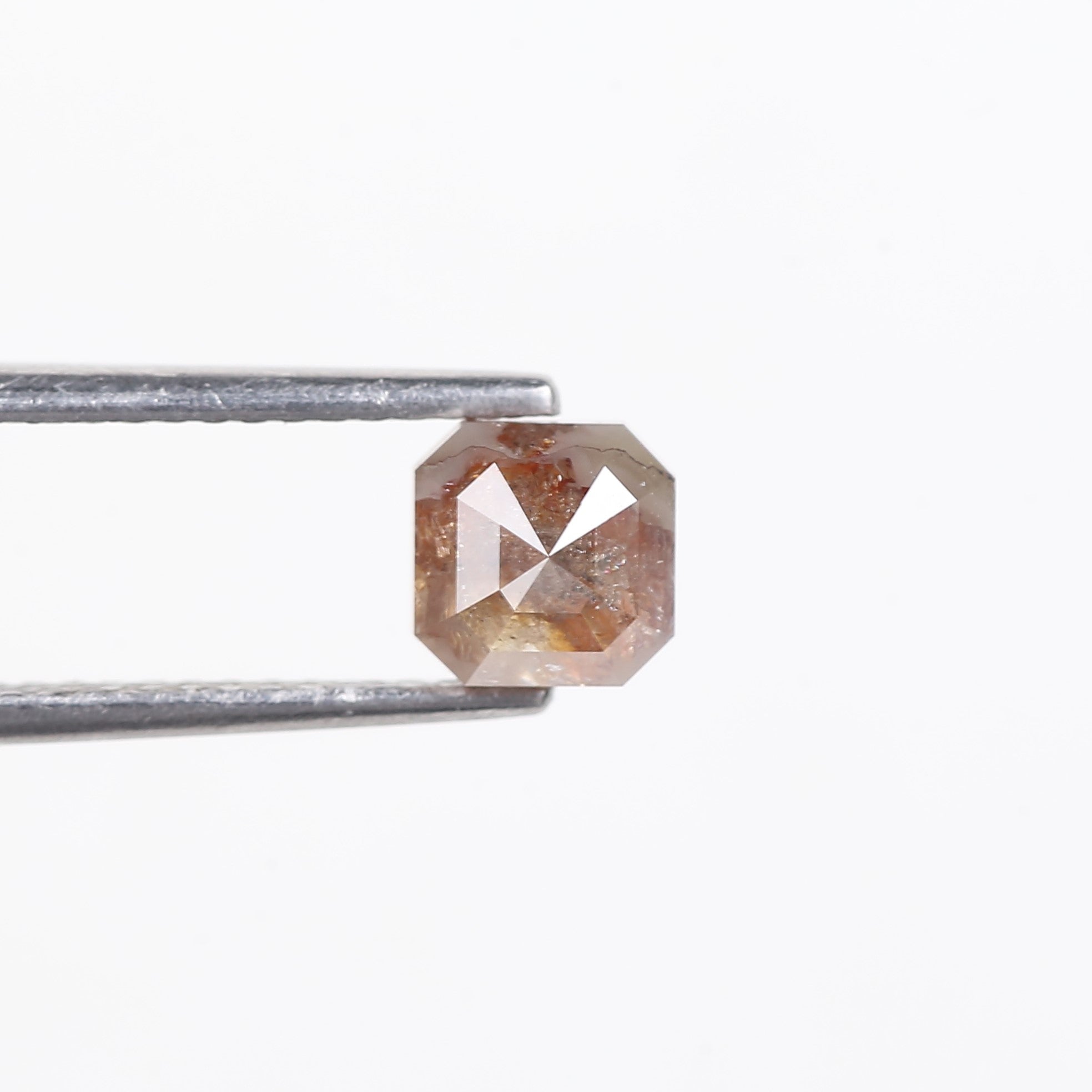 0.95 Carat Natural Orange Asscher Cut Diamond 5.30 MM