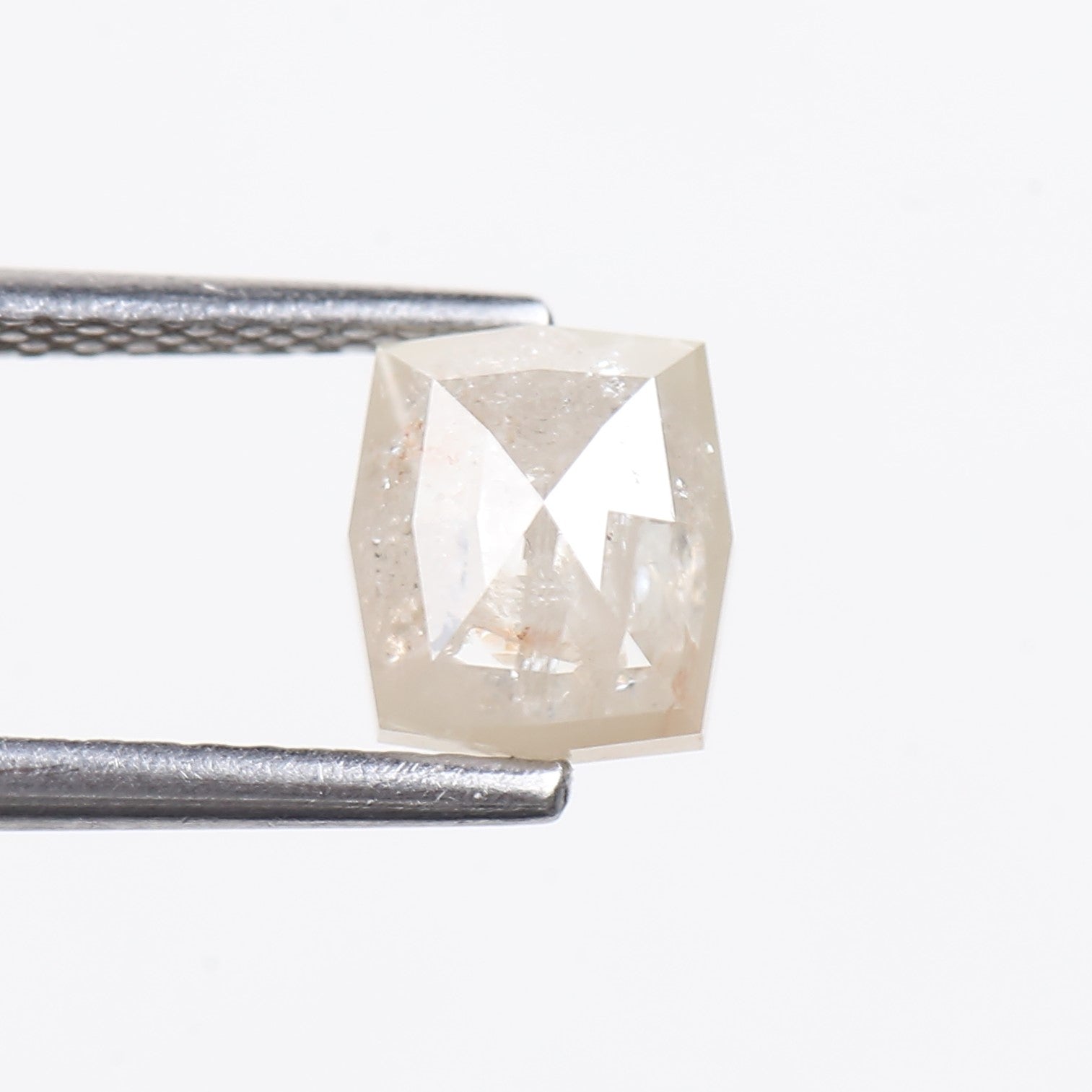 1.37 Carat Natural Cushion Cut Salt and Pepper Diamond 6.68 MM