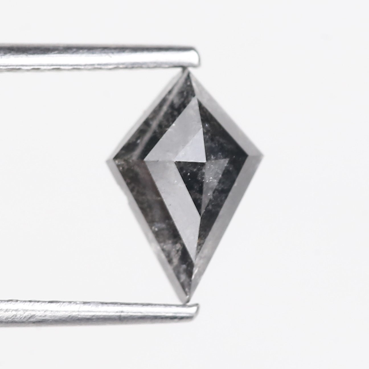 1.12 Carat Natural Black Kite Cut Salt and Pepper Diamond 9.13 MM