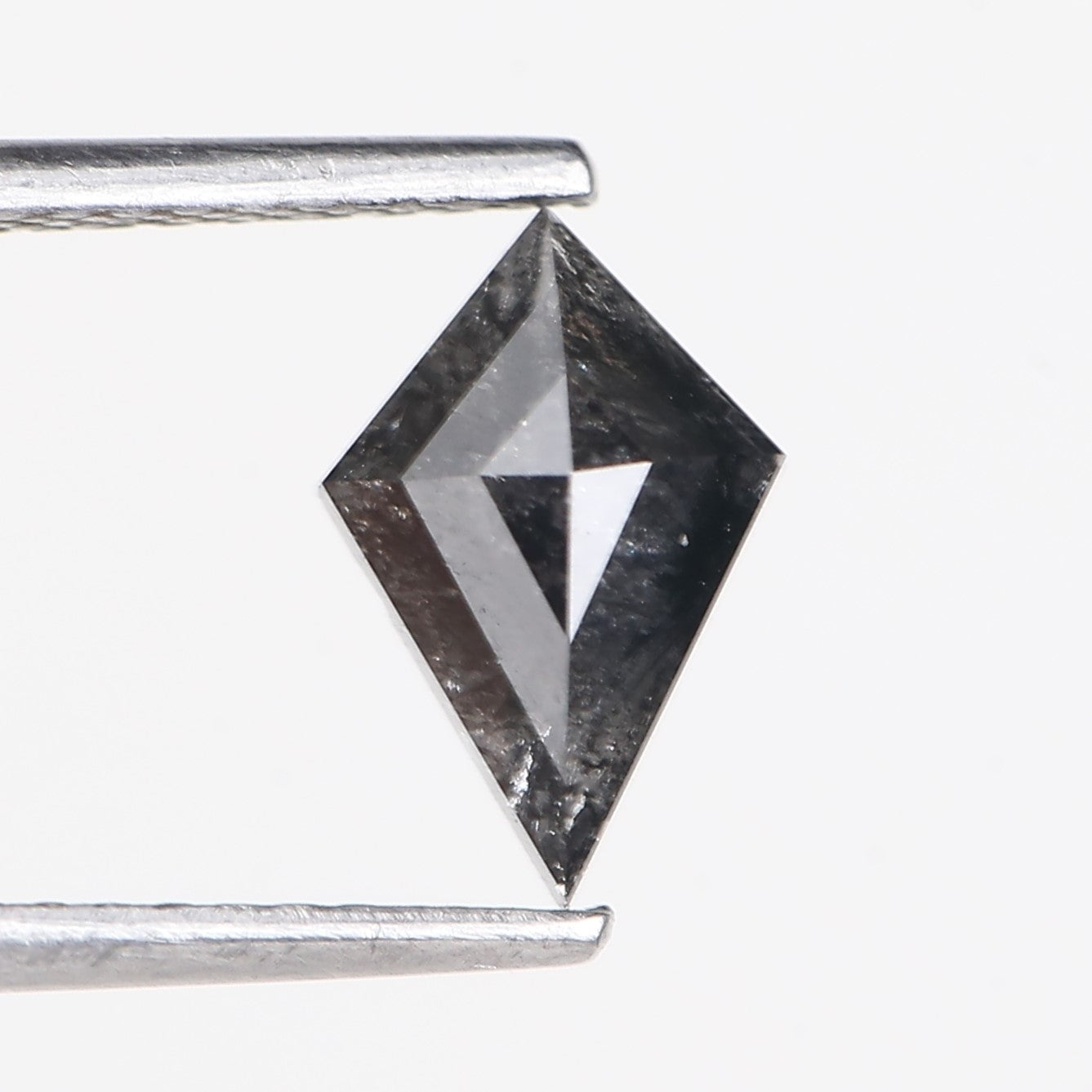 1.12 Carat Natural Black Kite Cut Salt and Pepper Diamond 9.13 MM