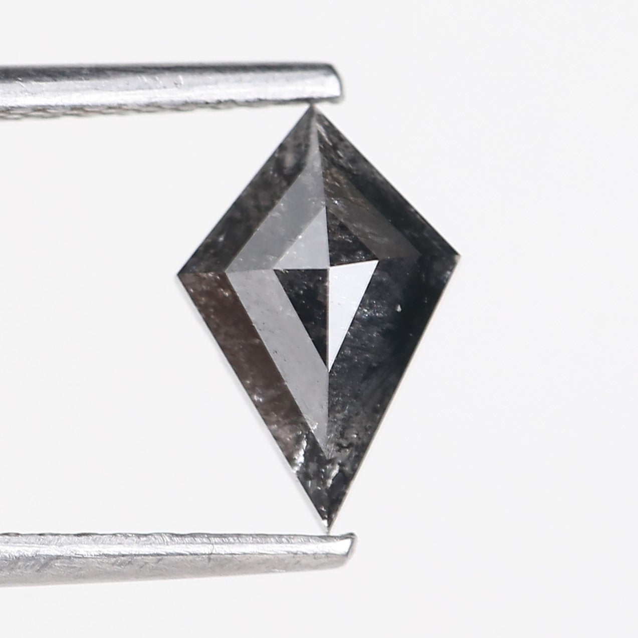 1.12 Carat Natural Black Kite Cut Salt and Pepper Diamond 9.13 MM