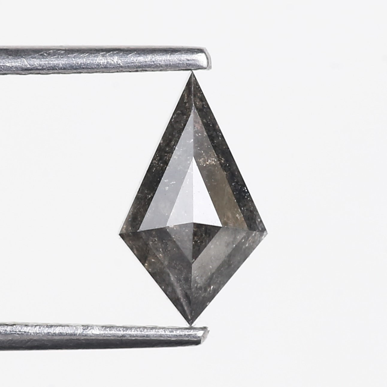 0.98 Carat Natural Fancy Kite Gray Salt And Pepper Diamond 9.57 MM