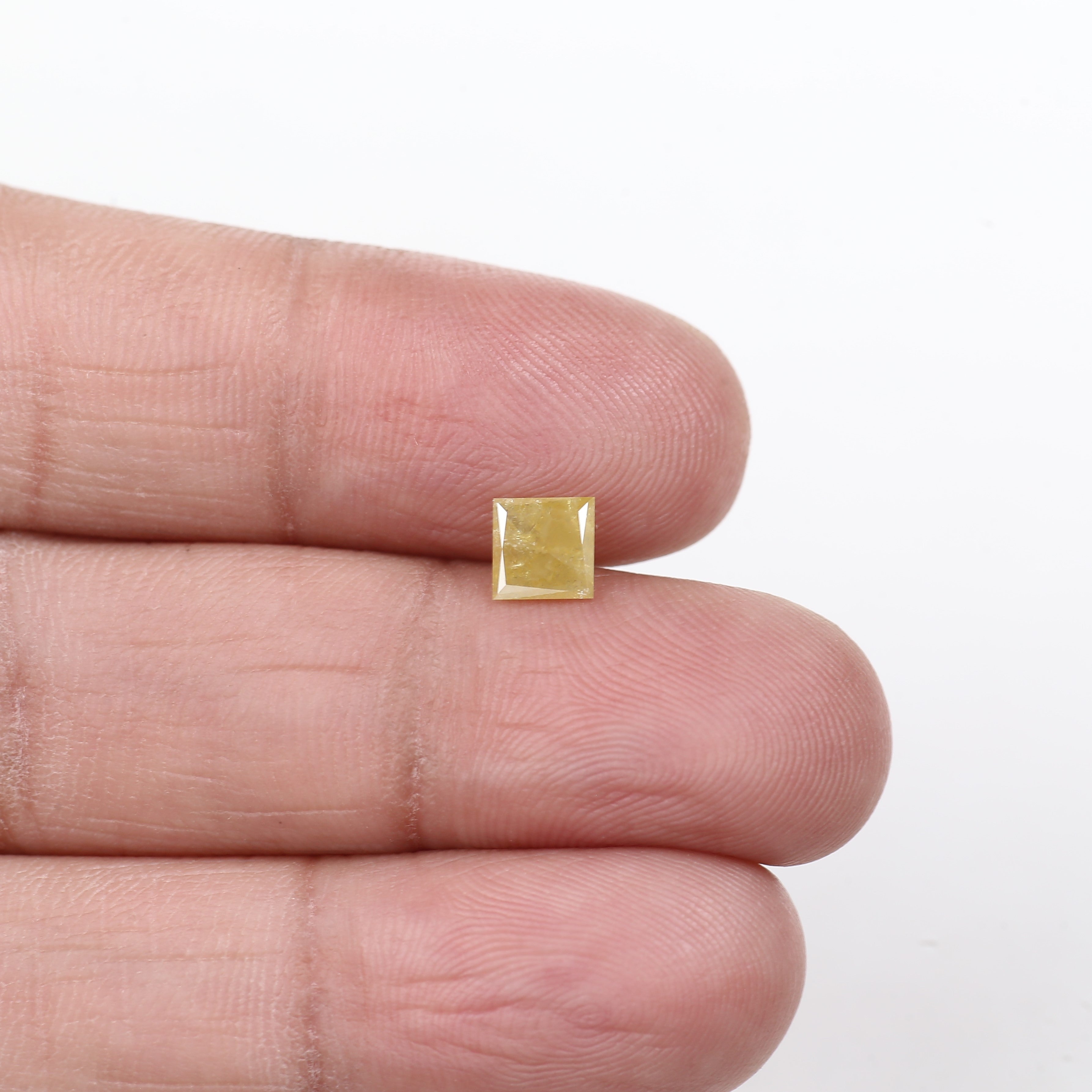 0.61 Carat Natural Yellow Princess Salt Pepper Diamond 5 MM