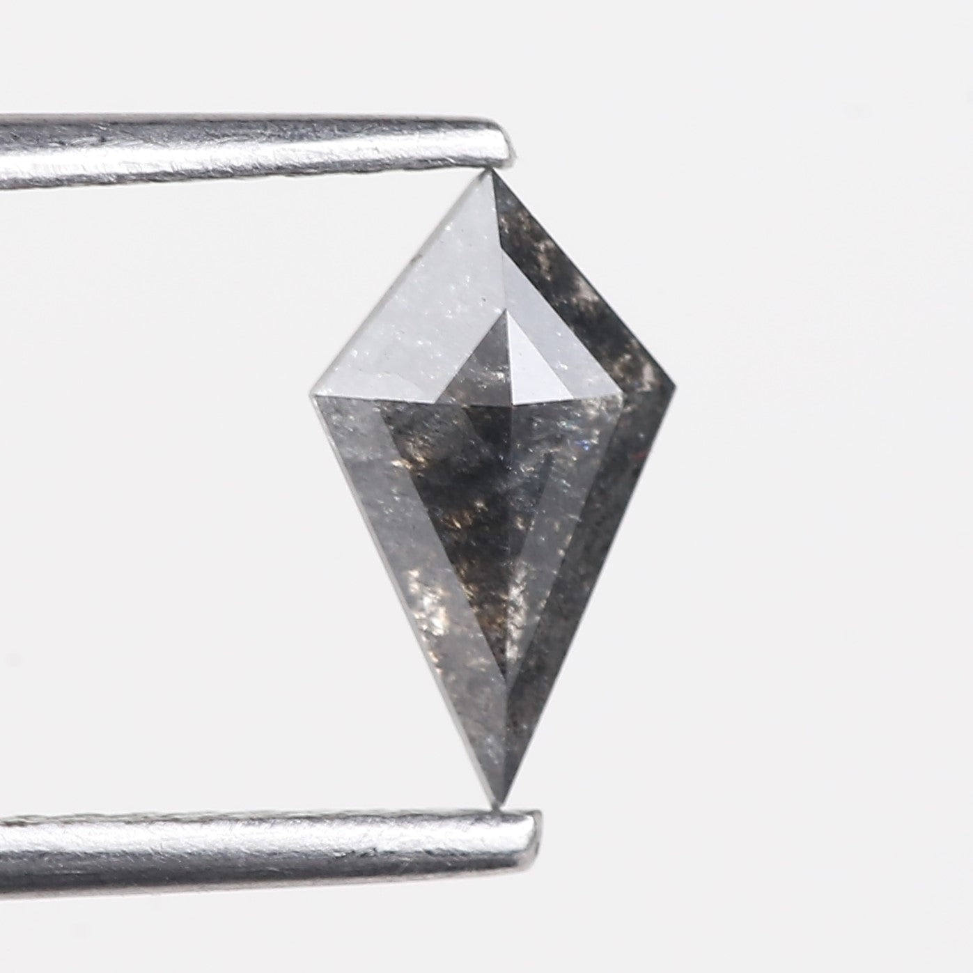 0.51 Carat Natural Gray Kite Cut Salt And Pepper Diamond 8.80 MM