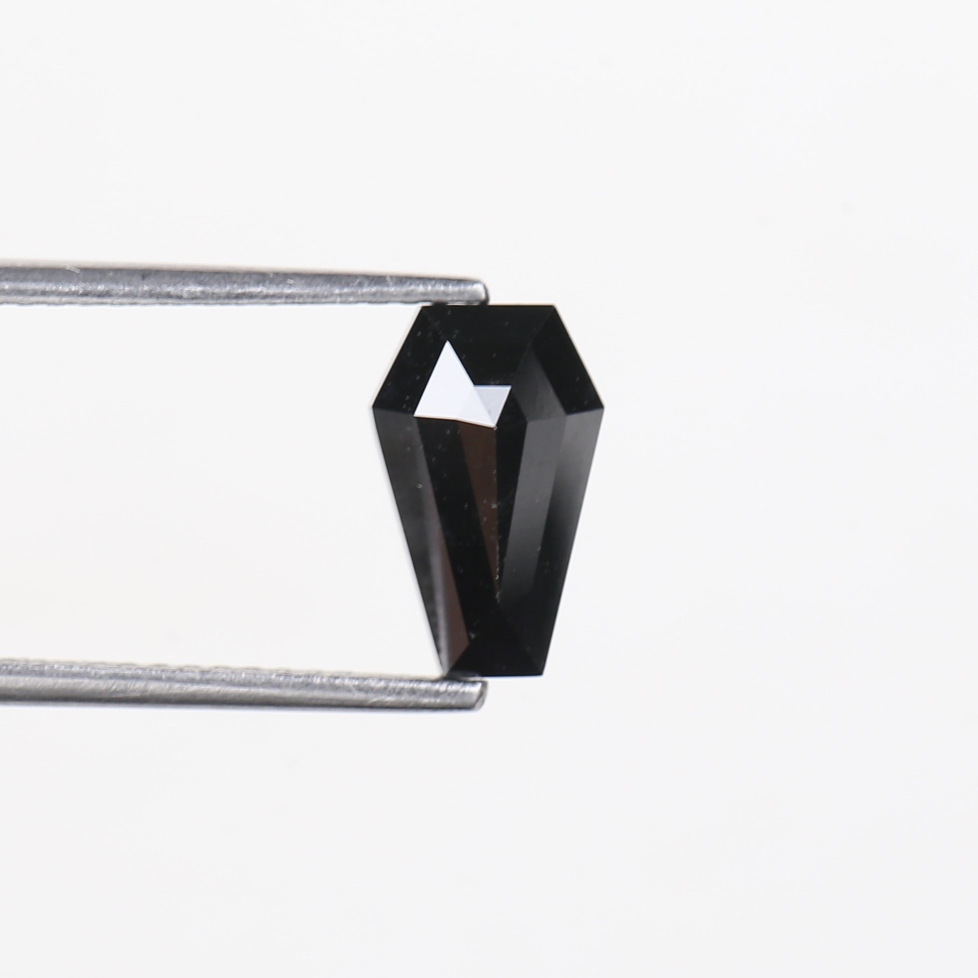 1.71 Carat Coffin Cut Natural Black Diamond 9.8 MM