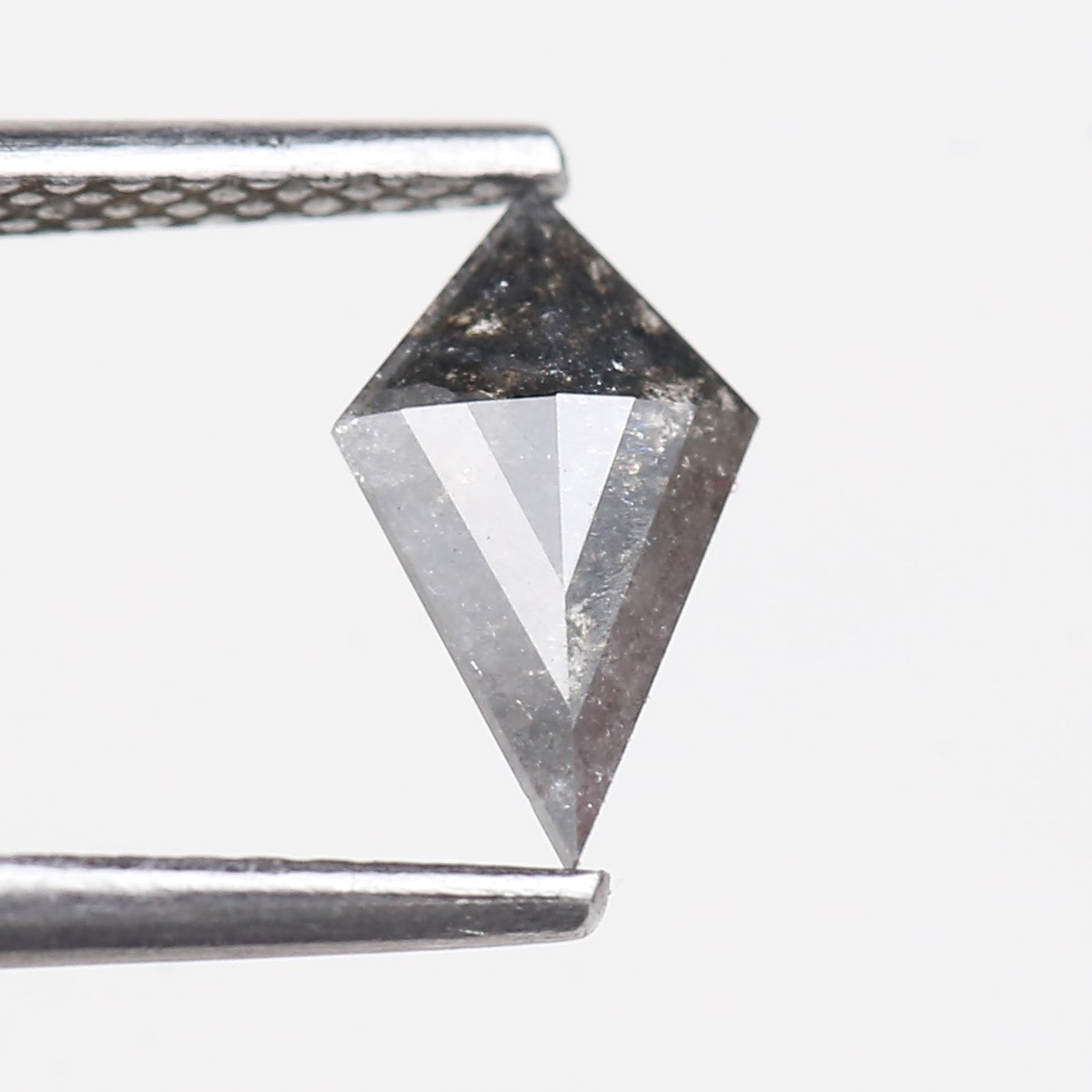 0.51 Carat Natural Gray Kite Cut Salt And Pepper Diamond 8.80 MM