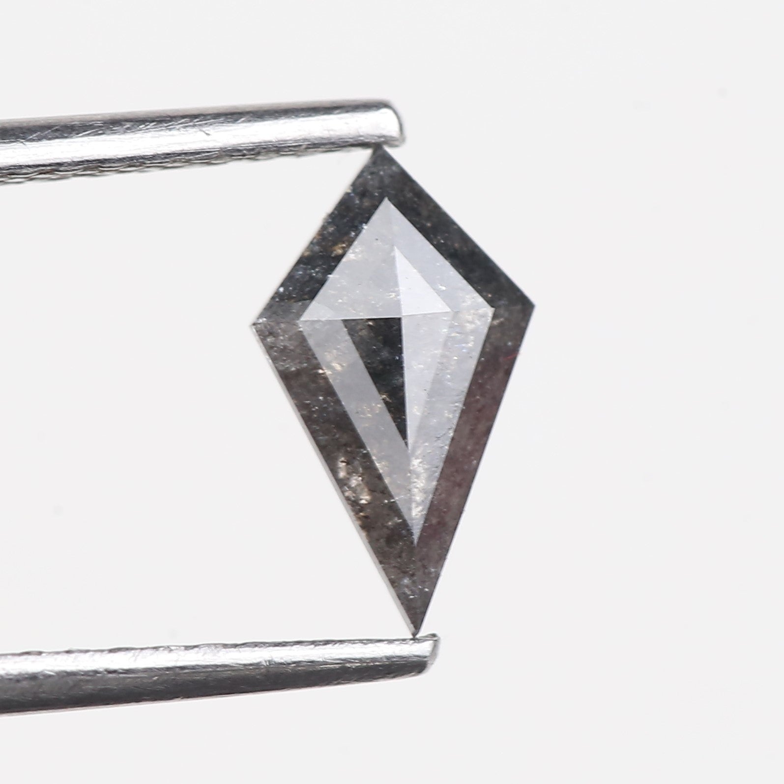 0.51 Carat Natural Gray Kite Cut Salt And Pepper Diamond 8.80 MM