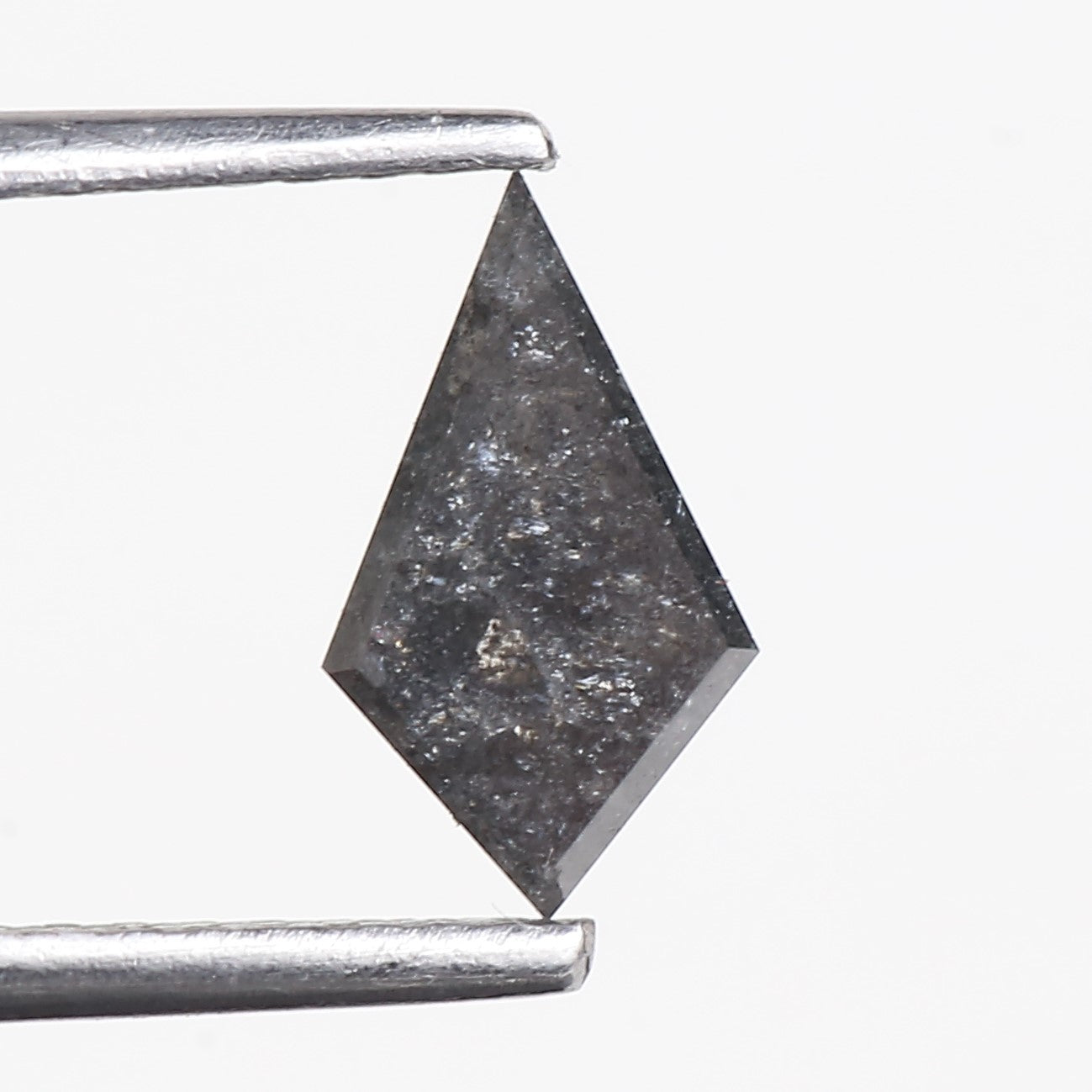 0.51 Carat Natural Gray Kite Cut Salt And Pepper Diamond 8.80 MM