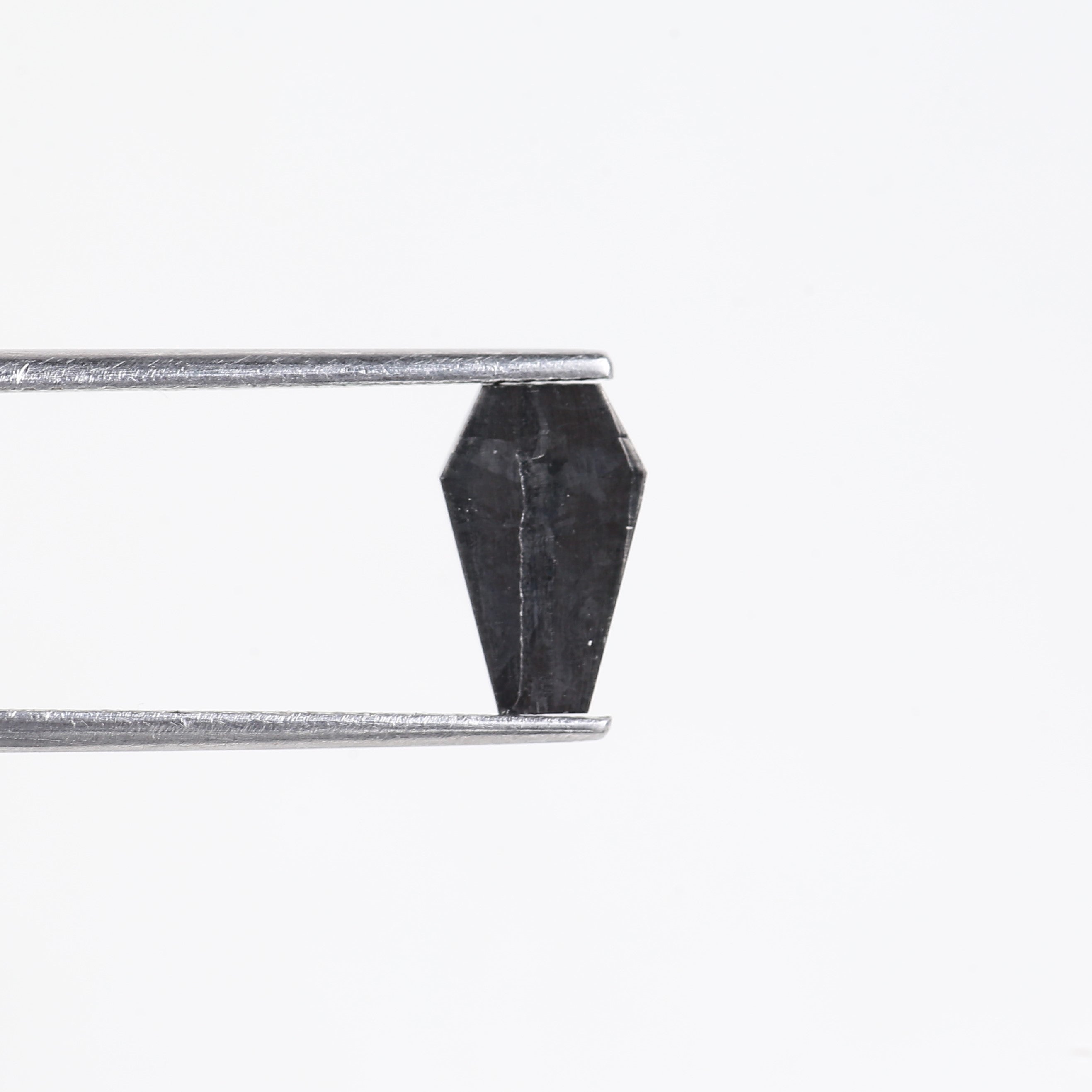 1.71 Carat Coffin Cut Natural Black Diamond 9.8 MM