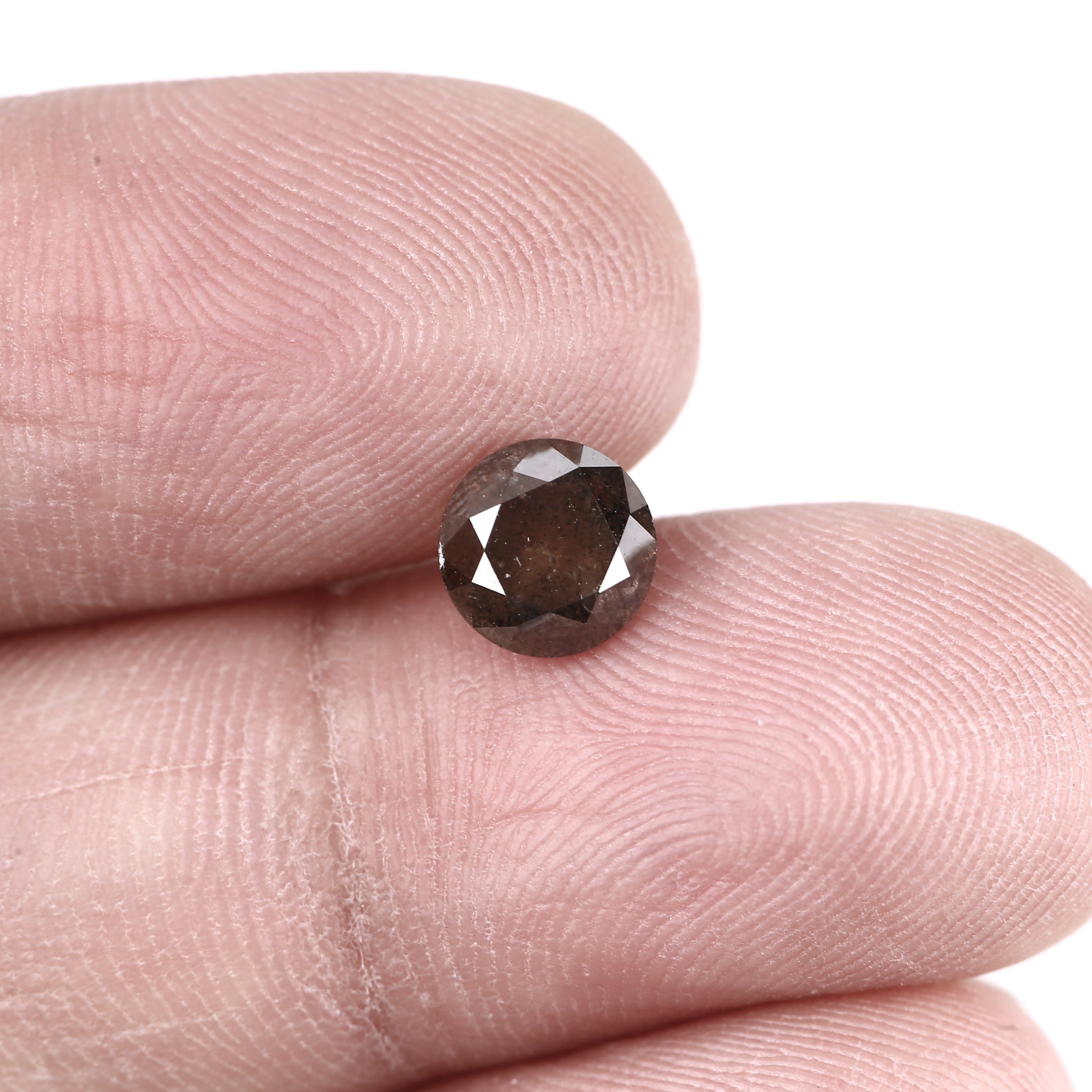 1.16 Carat Natural Stormy Gray Salt and Pepper Diamond 6.2 MM