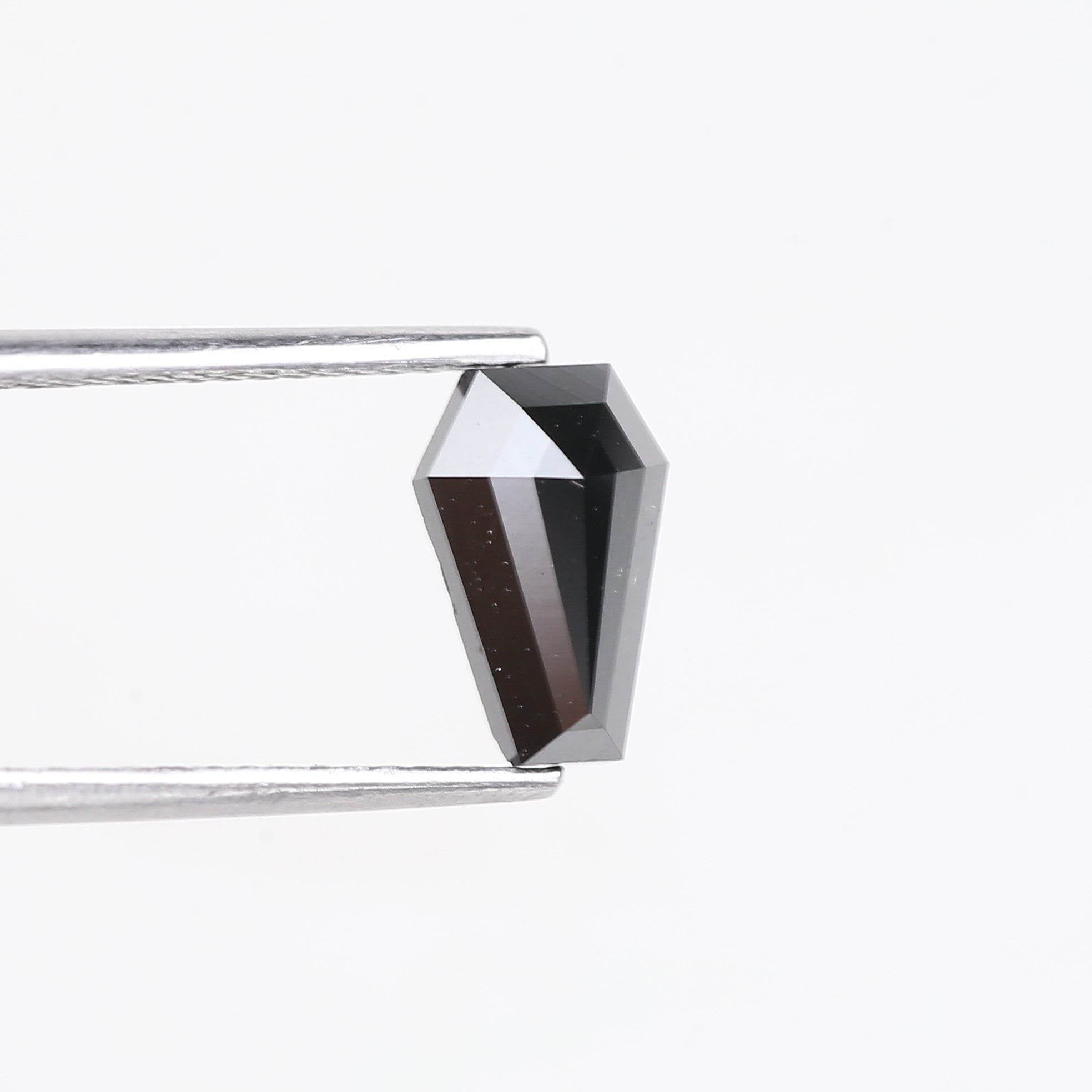 1.29 Carat Black Coffin Cut Natural Loose Diamond 8.75 MM