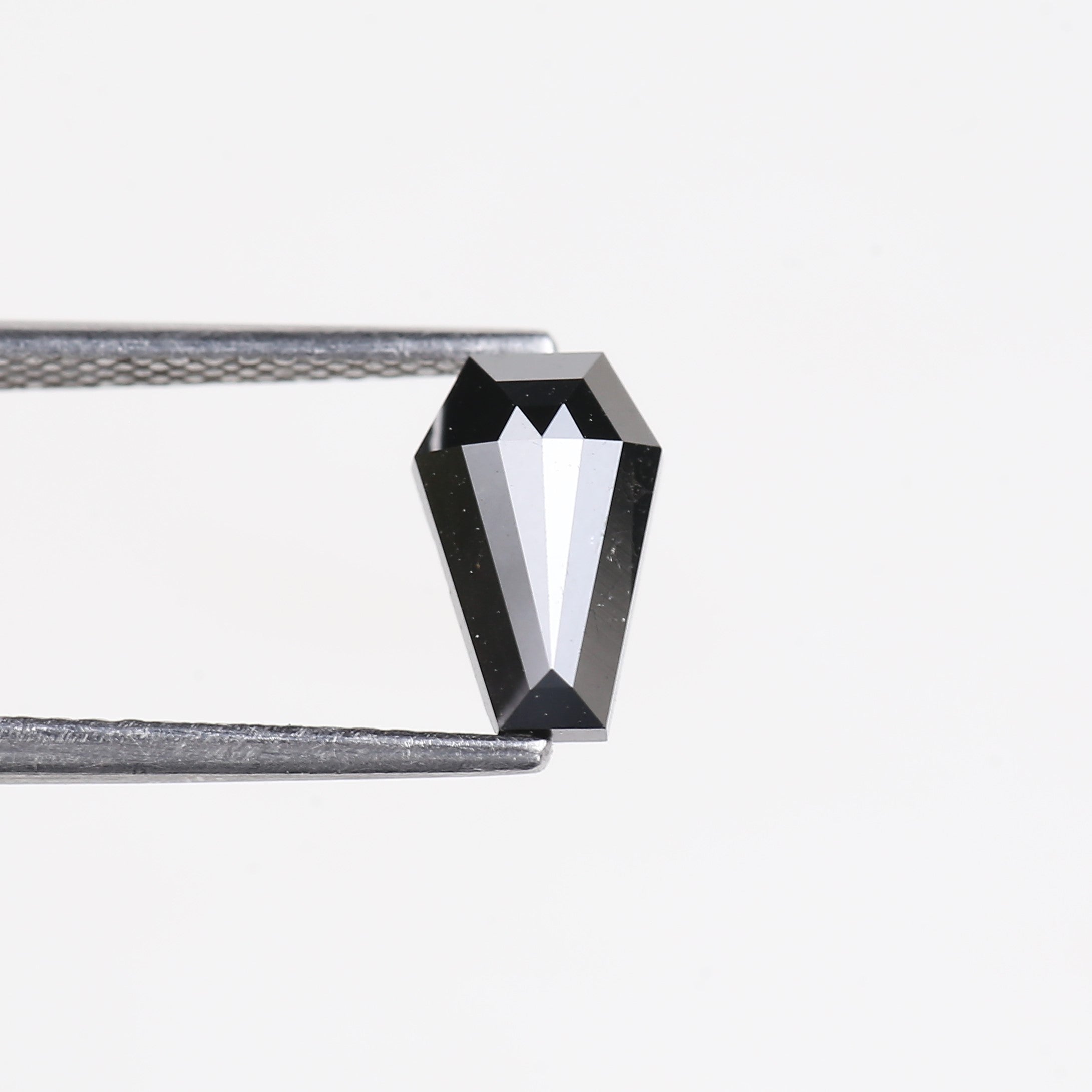 1.29 Carat Black Coffin Cut Natural Loose Diamond 8.75 MM