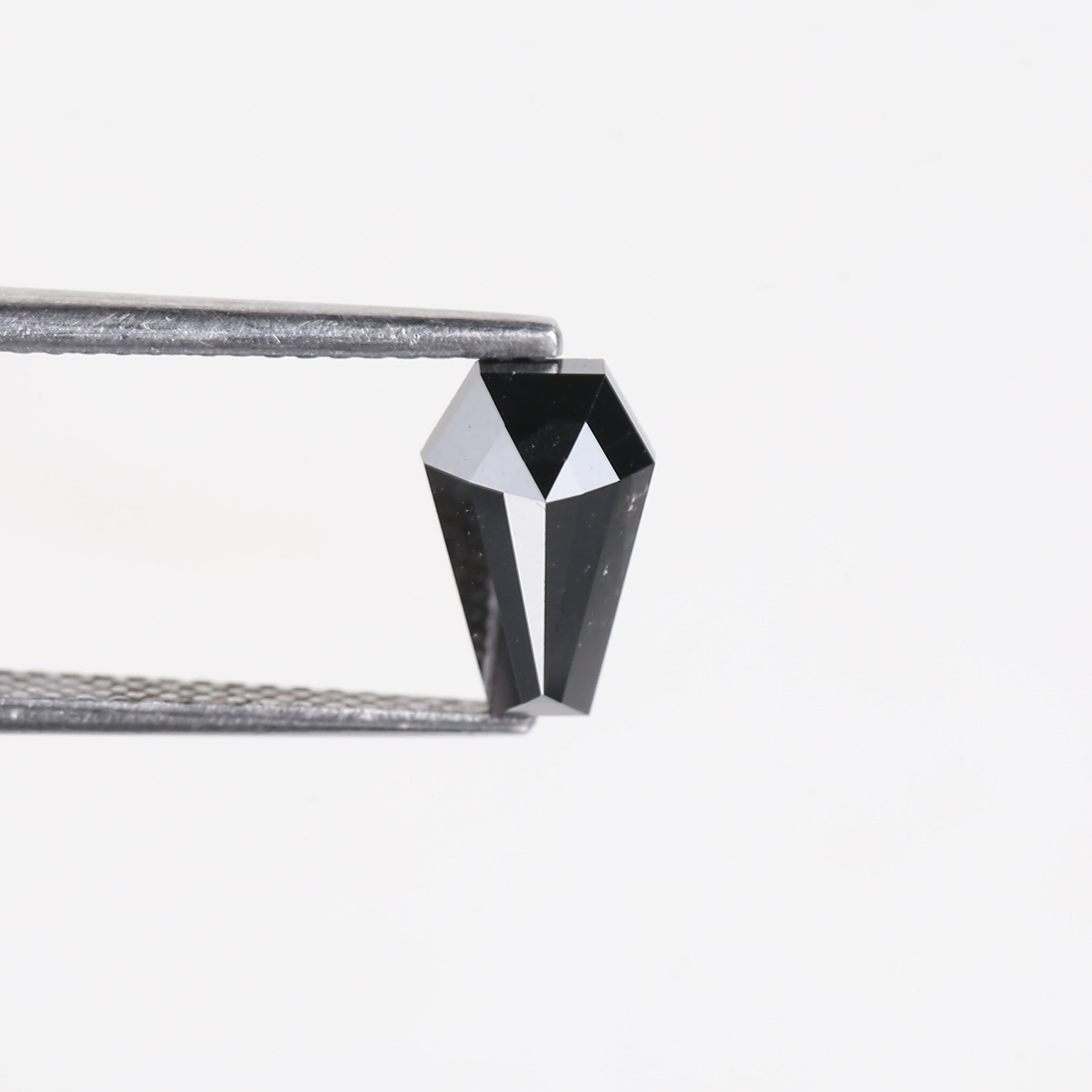 1.29 Carat Black Coffin Cut Natural Loose Diamond 8.75 MM