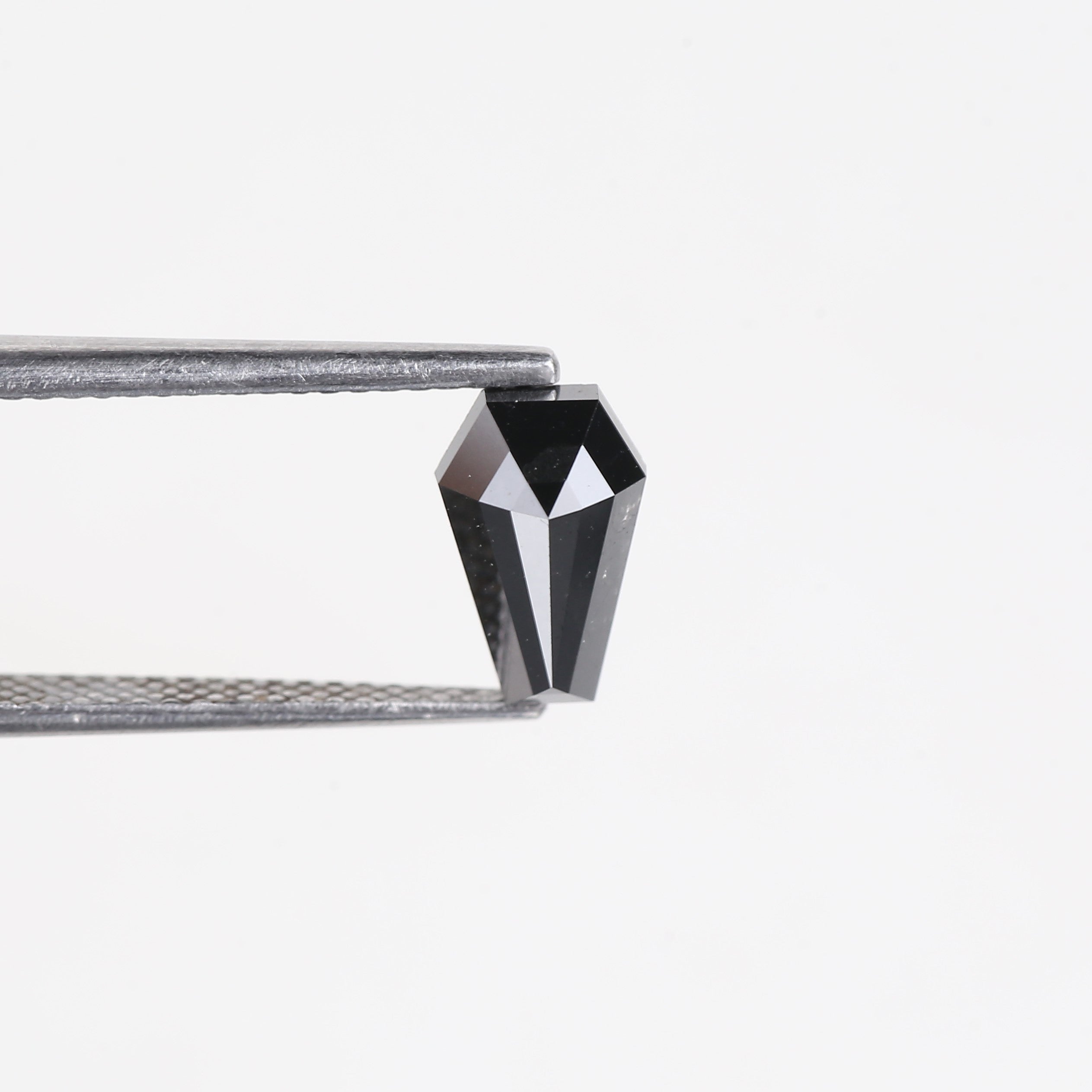 1.29 Carat Black Coffin Cut Natural Loose Diamond 8.75 MM