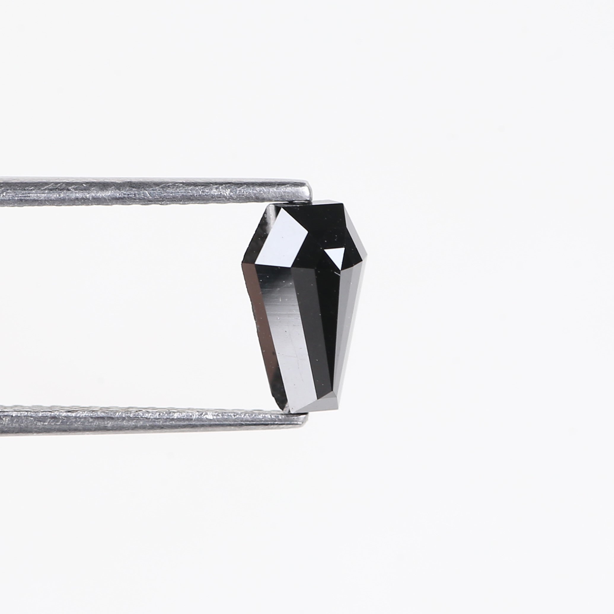 1.29 Carat Black Coffin Cut Natural Loose Diamond 8.75 MM
