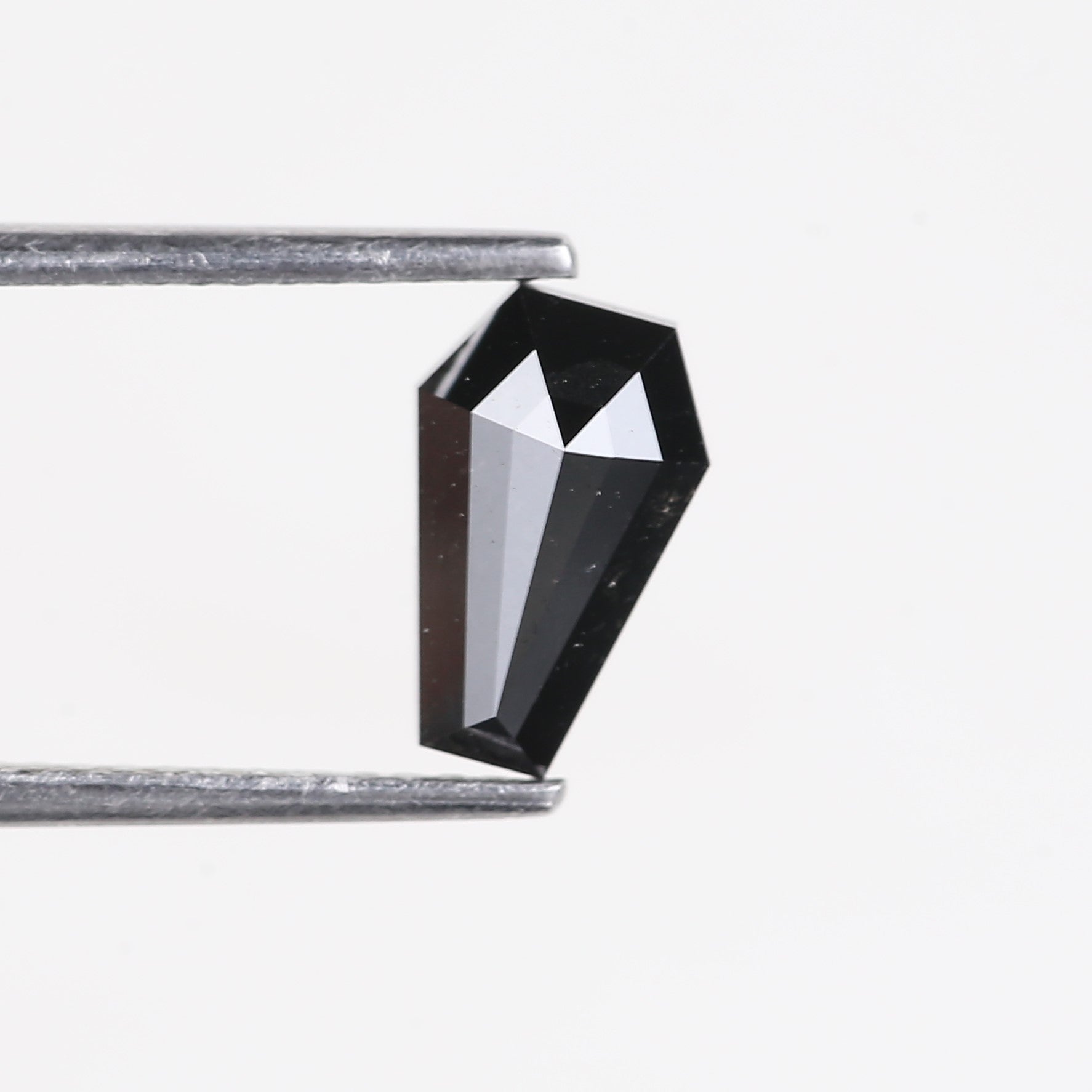 1.29 Carat Black Coffin Cut Natural Loose Diamond 8.75 MM