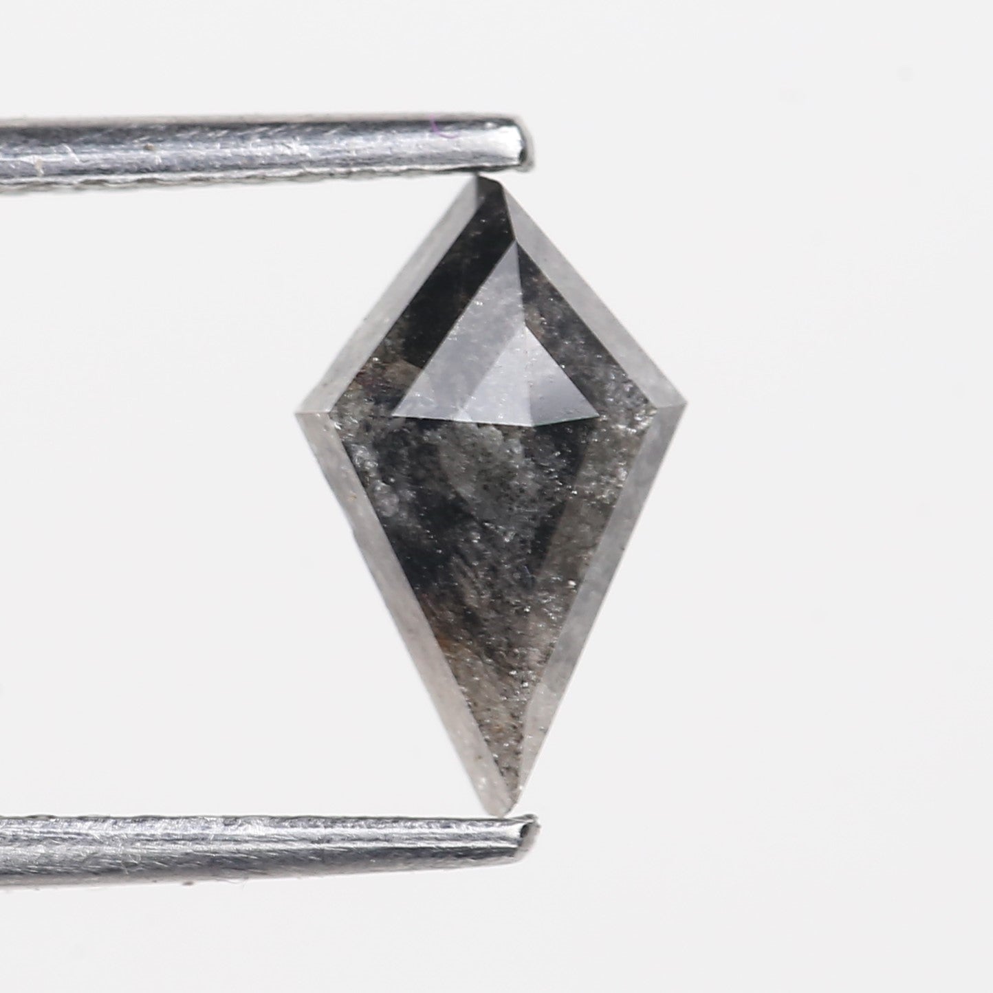 1.02 Carat Natural Kite Cut Grey Salt And Pepper Diamond 9.65 MM