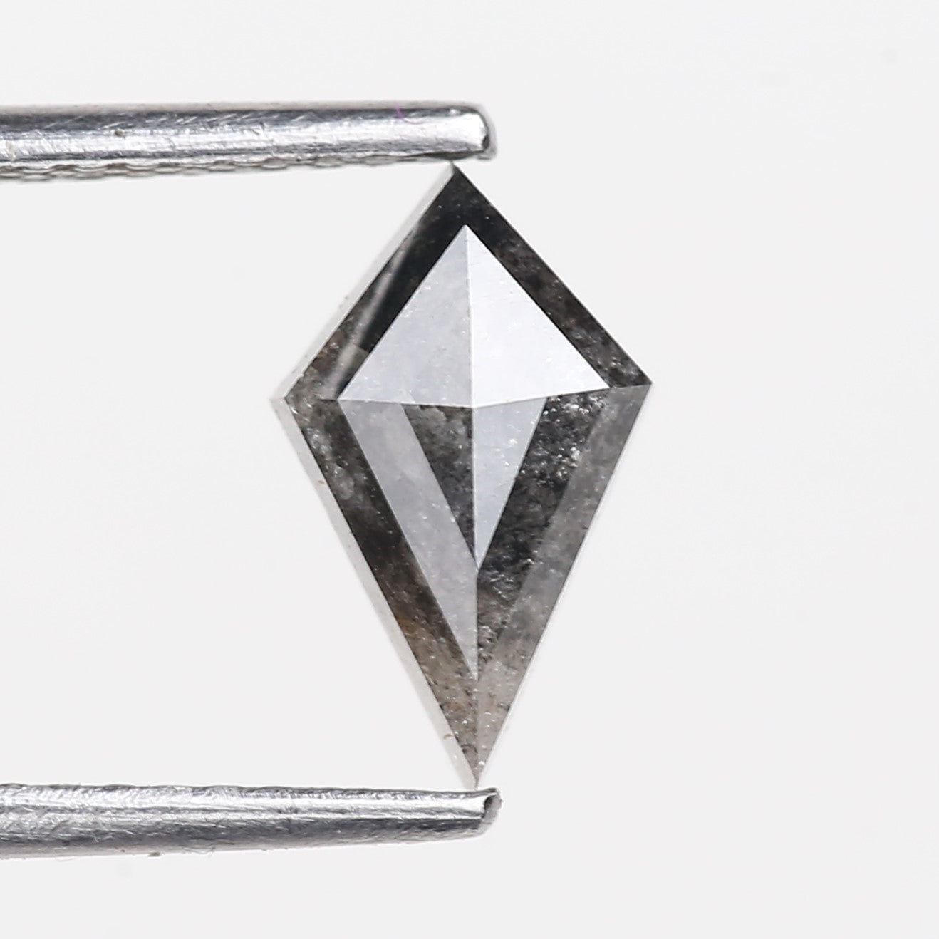 1.02 Carat Natural Kite Cut Grey Salt And Pepper Diamond 9.65 MM