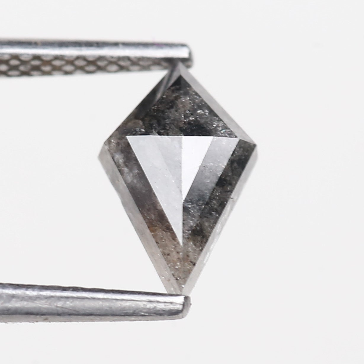 1.02 Carat Natural Kite Cut Grey Salt And Pepper Diamond 9.65 MM